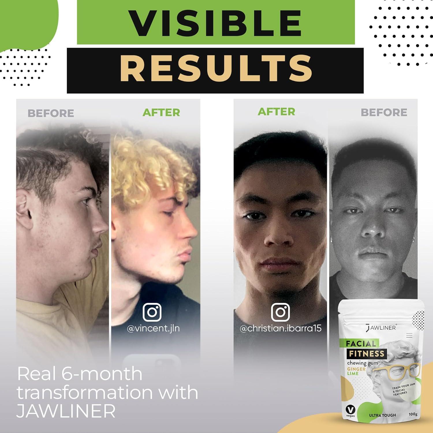 Chicle duro Jawliner para mandíbulas fuertes - Jengibre Lima