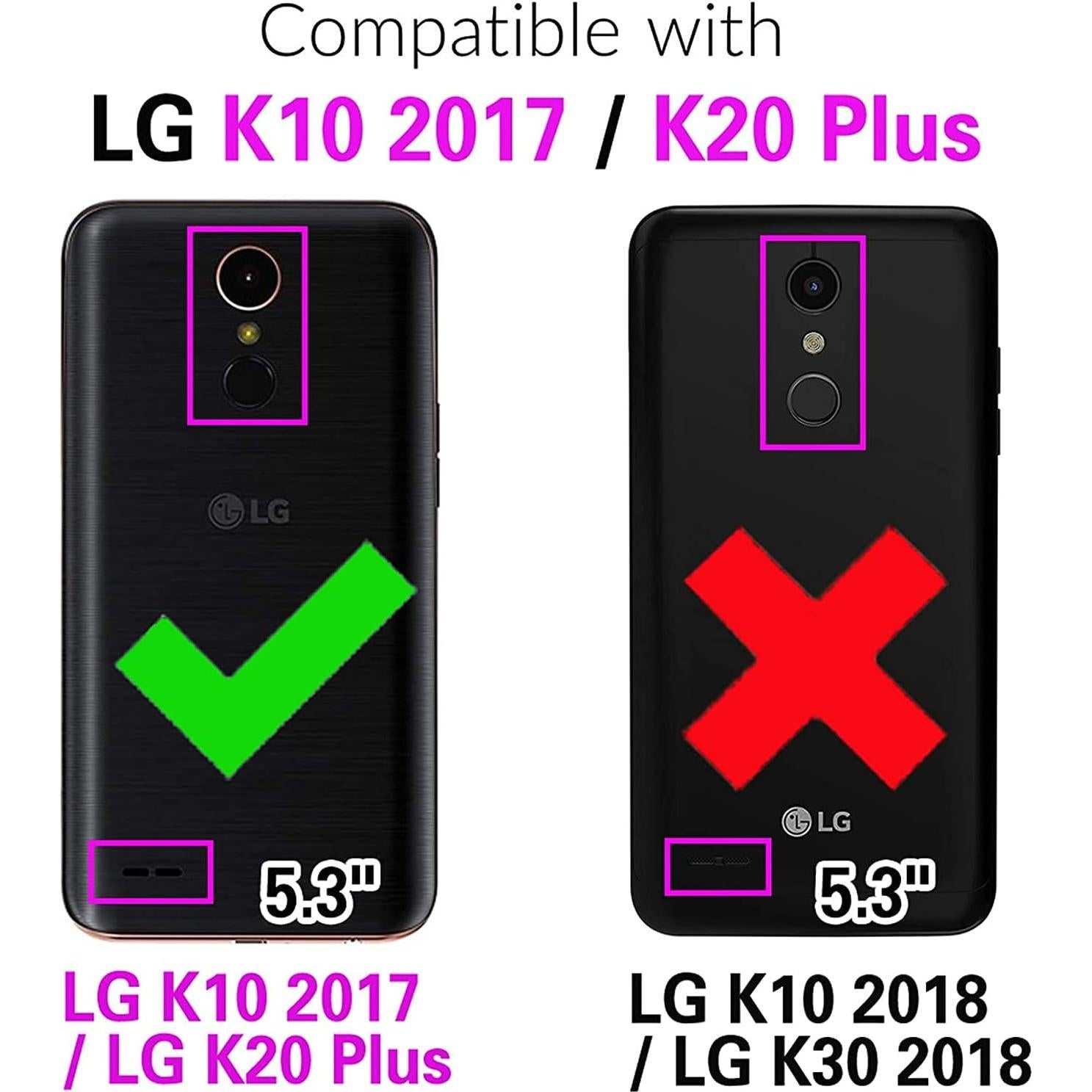 Funda Asuwish Flip para LG K20 con Protector de Pantalla