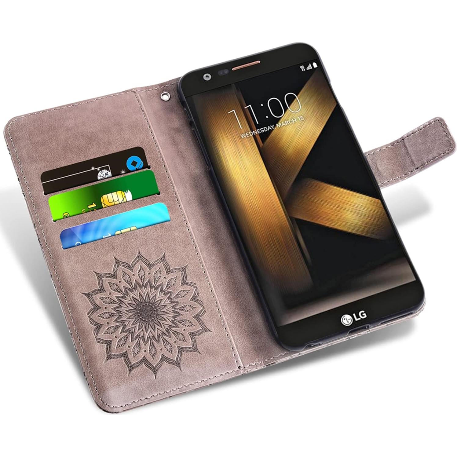 Funda Asuwish Flip para LG K20 con Protector de Pantalla