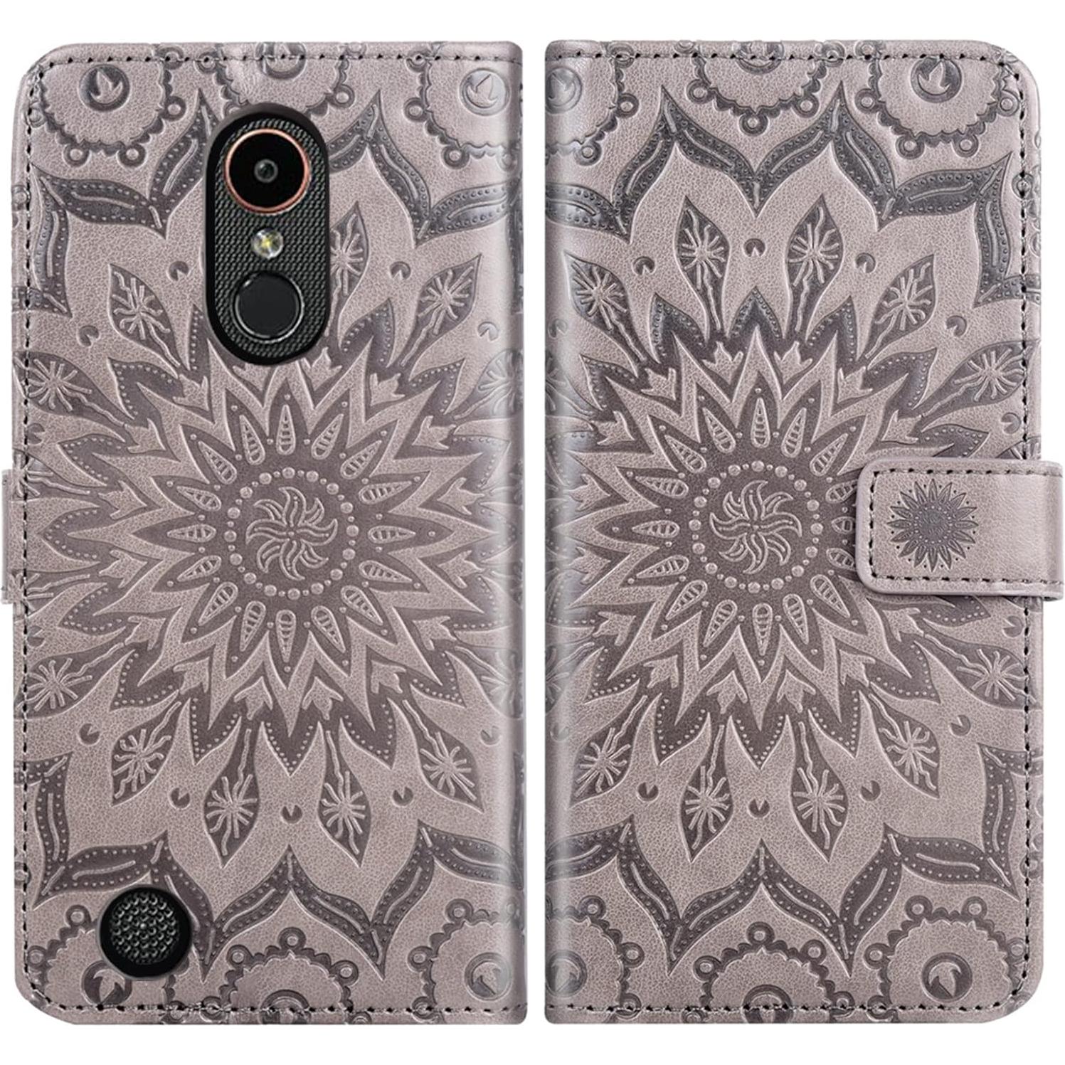 Funda Asuwish Flip para LG K20 con Protector de Pantalla