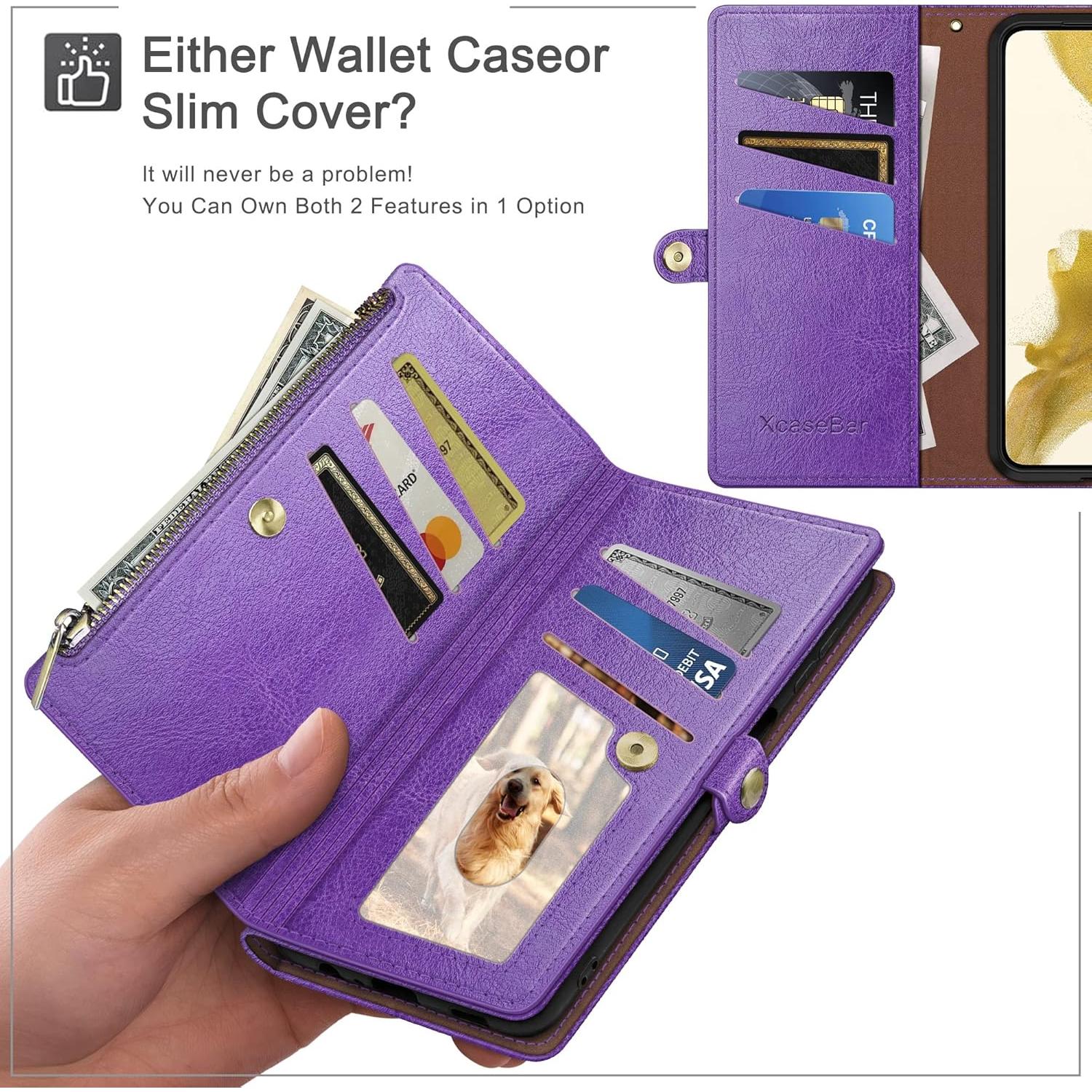 Funda XcaseBar para iPhone 16 Pro Max con billetera RFID