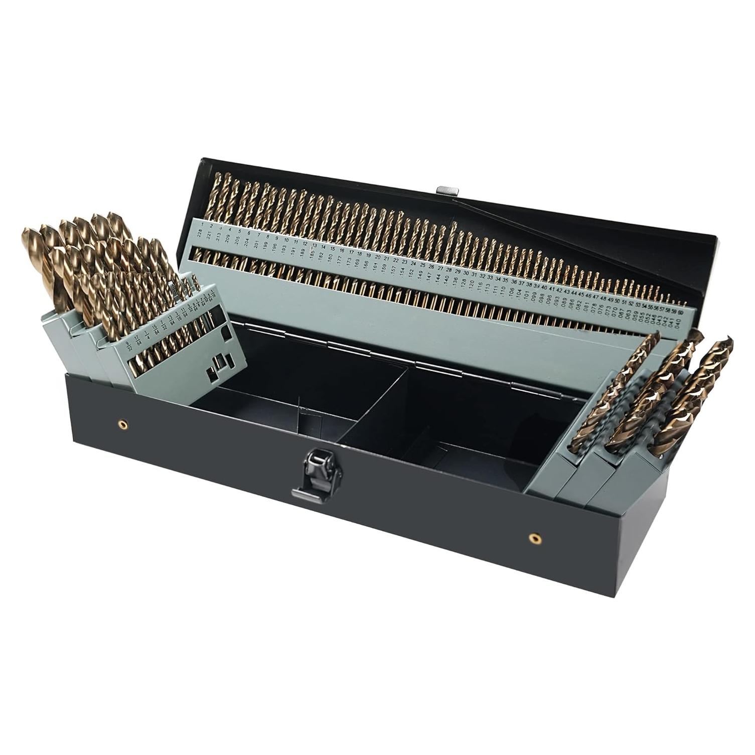 Juego de Brocas de Cobalto GMTOOLS 115 Piezas Acero M35