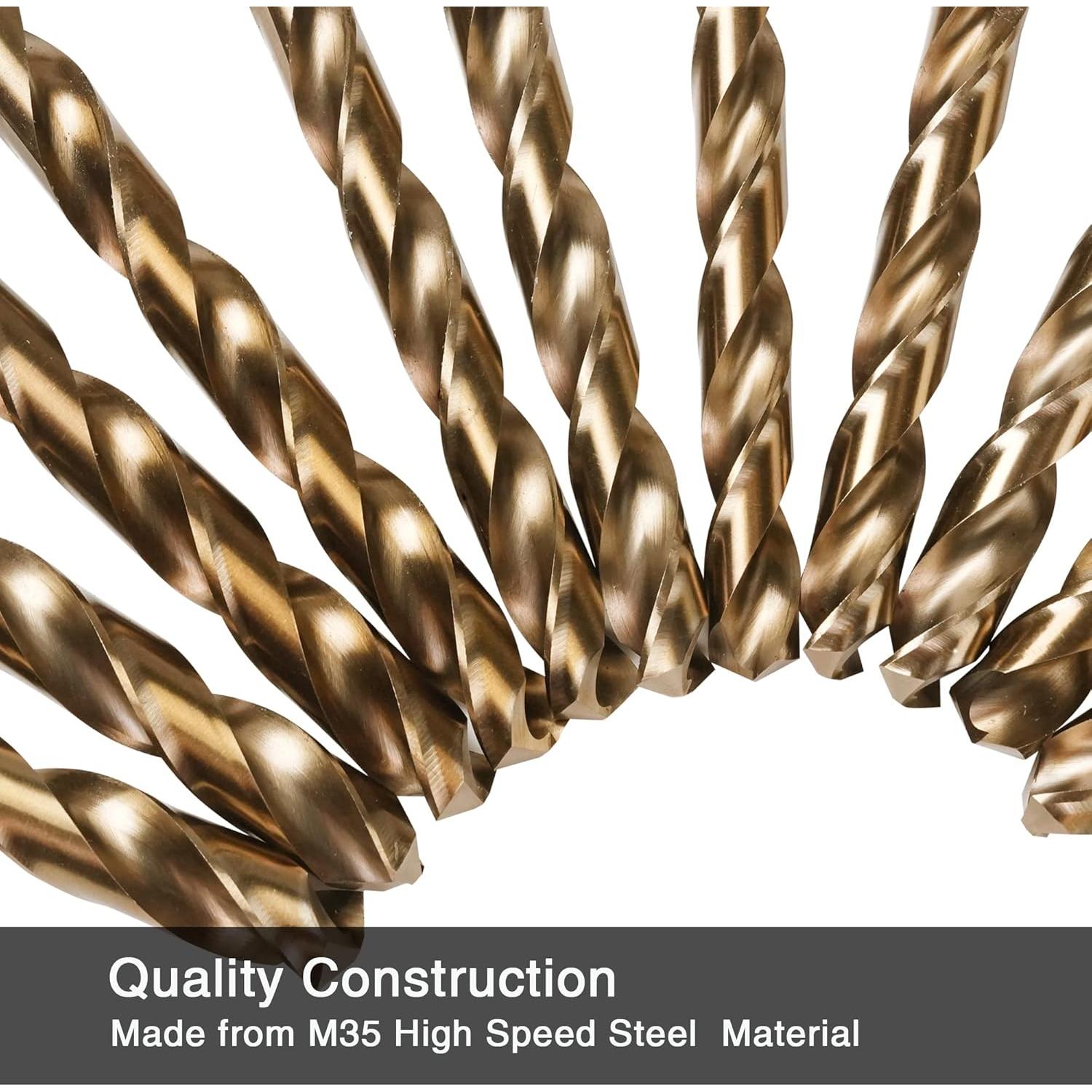 Juego de Brocas de Cobalto GMTOOLS 115 Piezas Acero M35