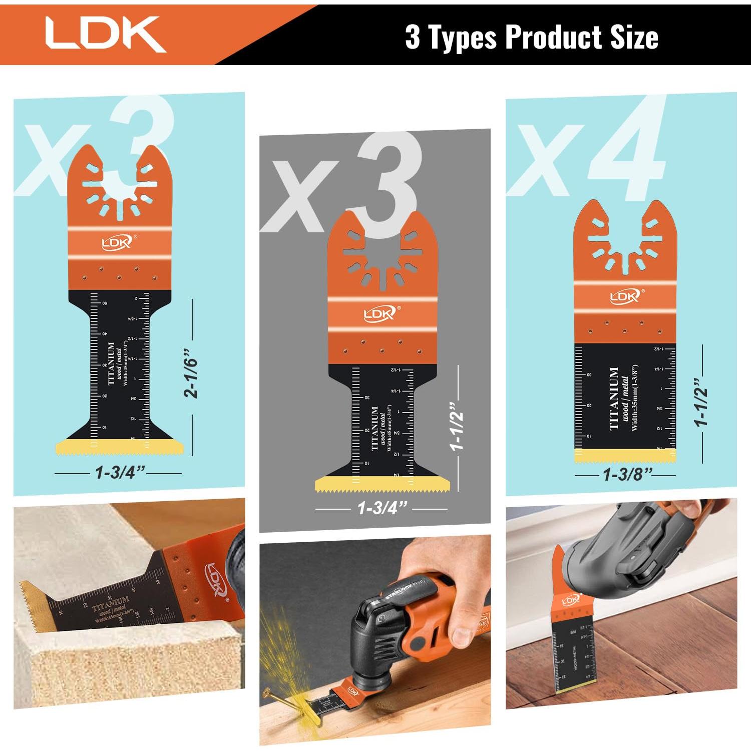Kit de 10 Cuchillas de Titanio LDK para Multiherramienta