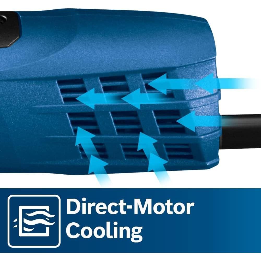 BOSCH GWS8-45 4-1/2 Inch 7.5 Amp Angle Grinder with Lock-On Switch, Lightweight Design, and Durable Protection Guard for Metal and Concrete Grinding