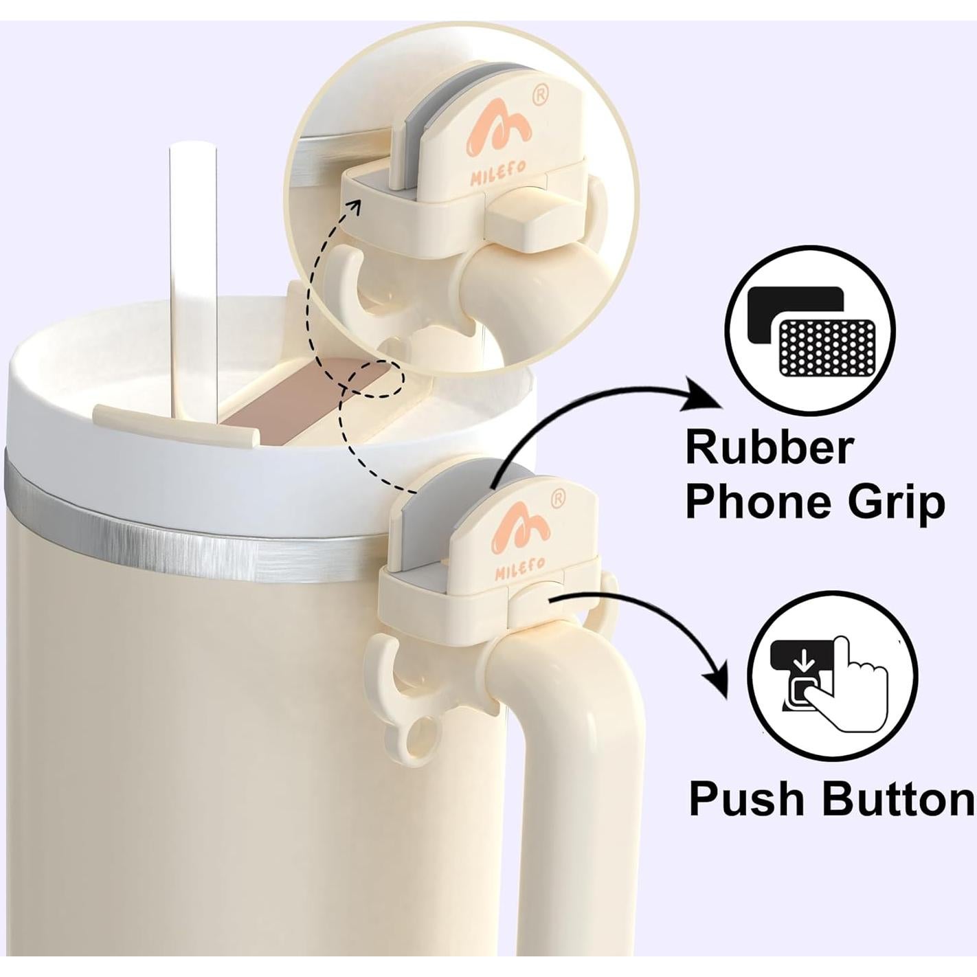 Soporte para Teléfono CUPTURNER Compatible con Tumblers Stanley