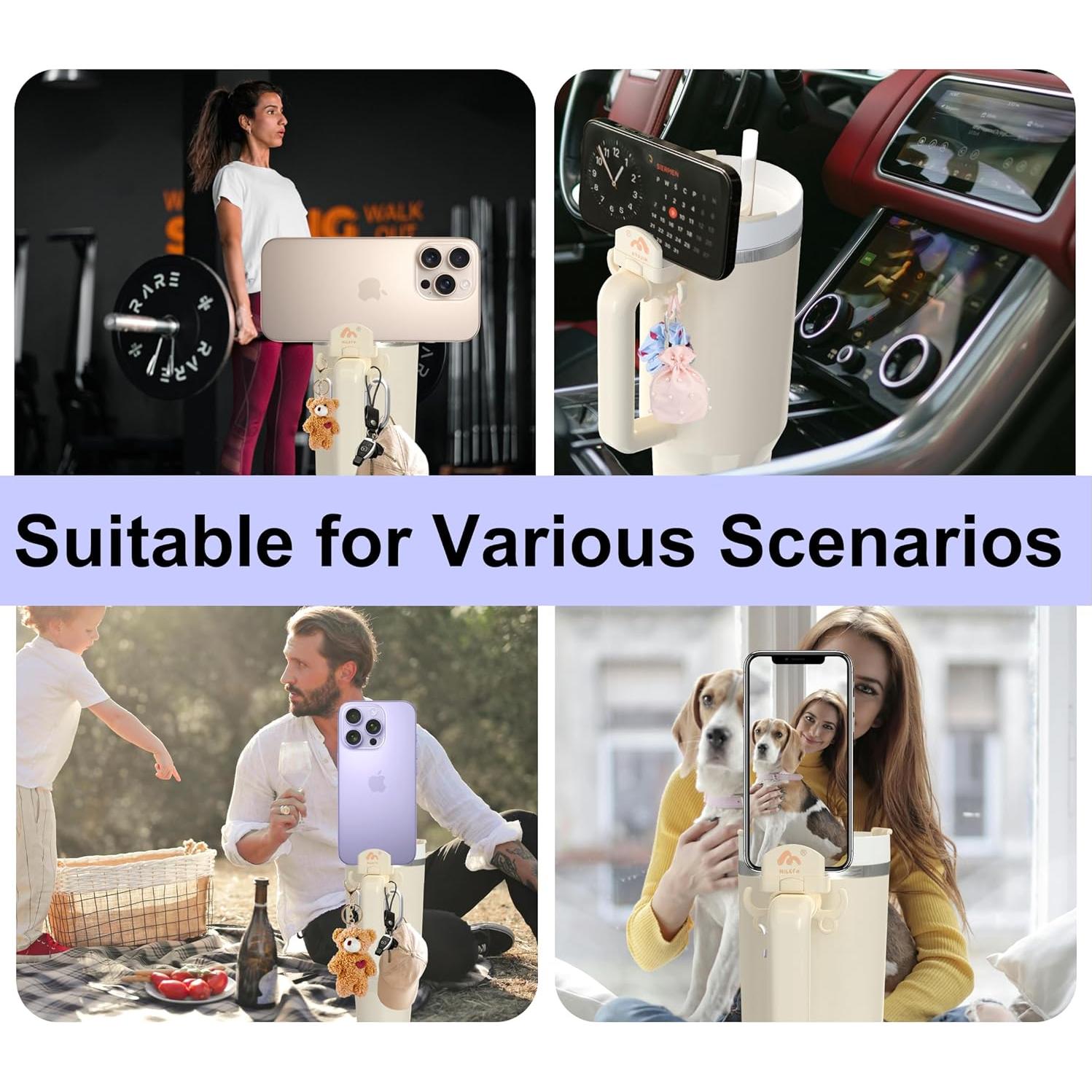 Soporte para Teléfono CUPTURNER Compatible con Tumblers Stanley