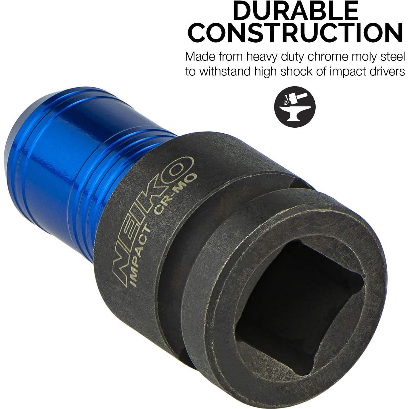 Adaptador de llave de impacto NEIKO 30275A 1/2" a 1/4" hexagonal