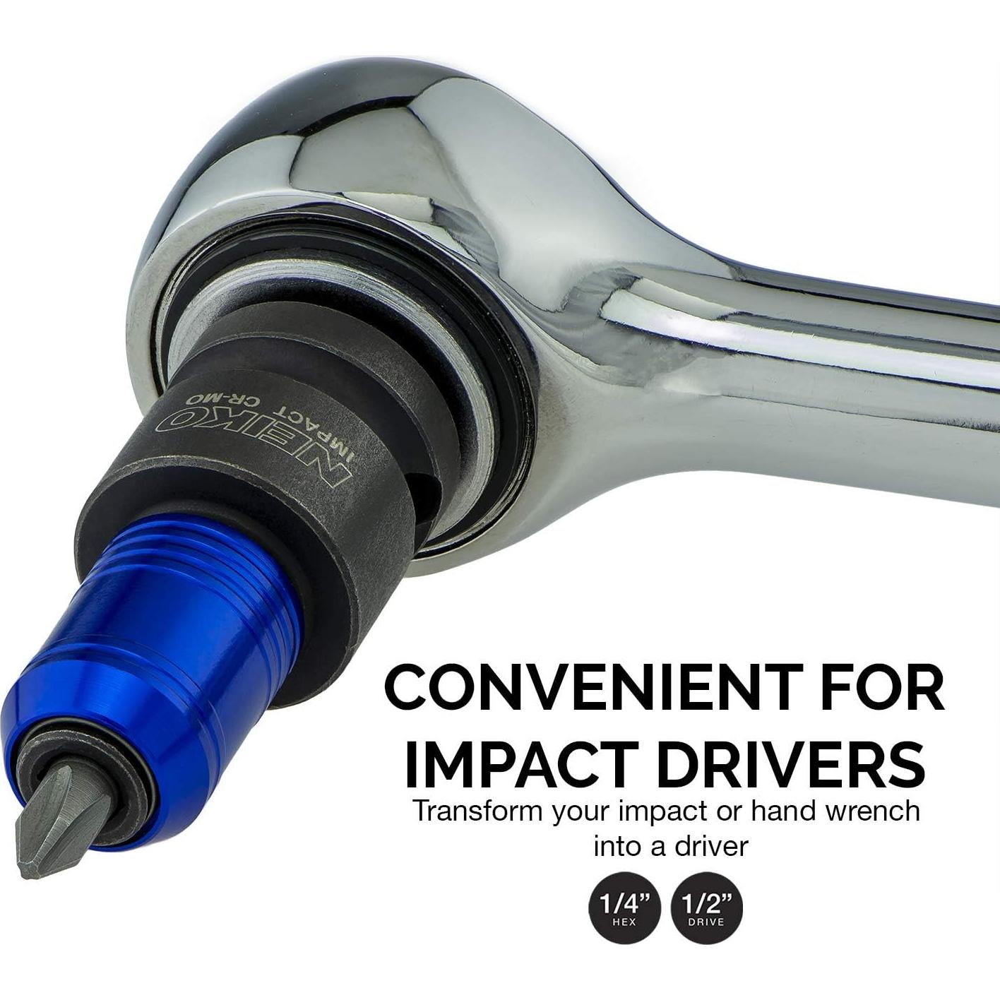 Adaptador de llave de impacto NEIKO 30275A 1/2" a 1/4" hexagonal