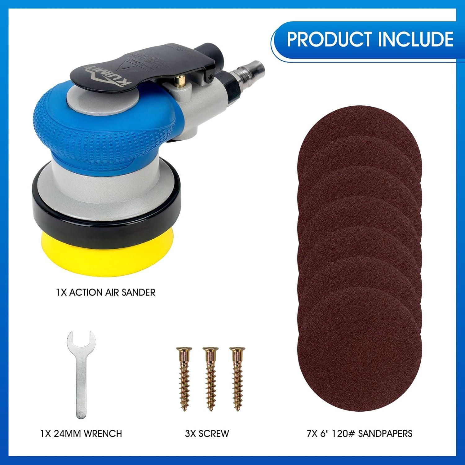 Lijadora de aire mini KUIMIT 3" neumática 11000 RPM