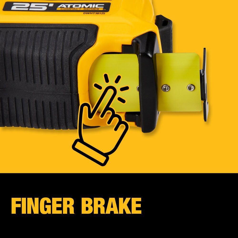 Cinta Métrica DEWALT Atomic Compact 3.96 m con Freno