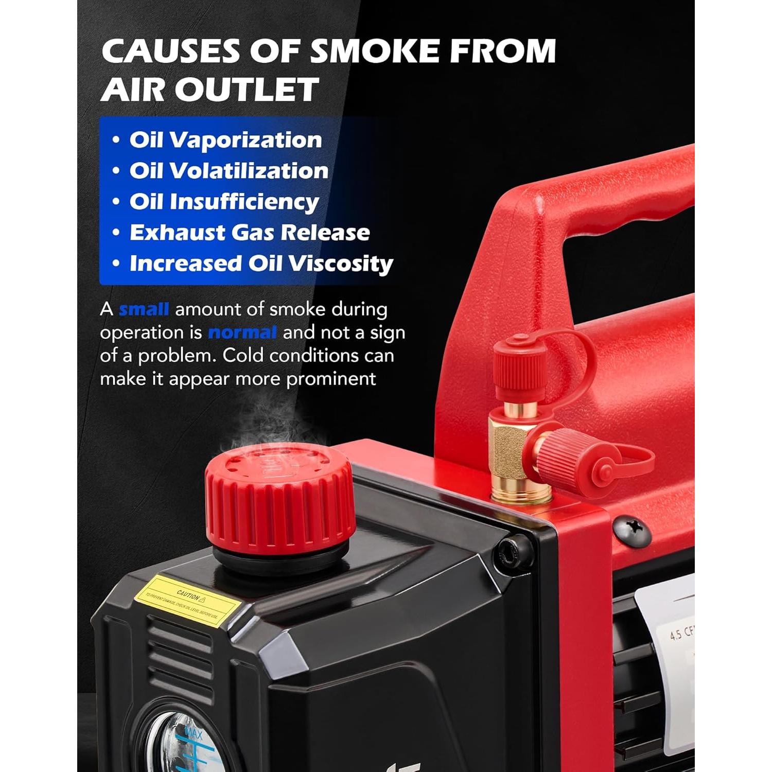 Bomba de Vacío Orion Motor Tech 4.5 CFM 1/3 HP AC