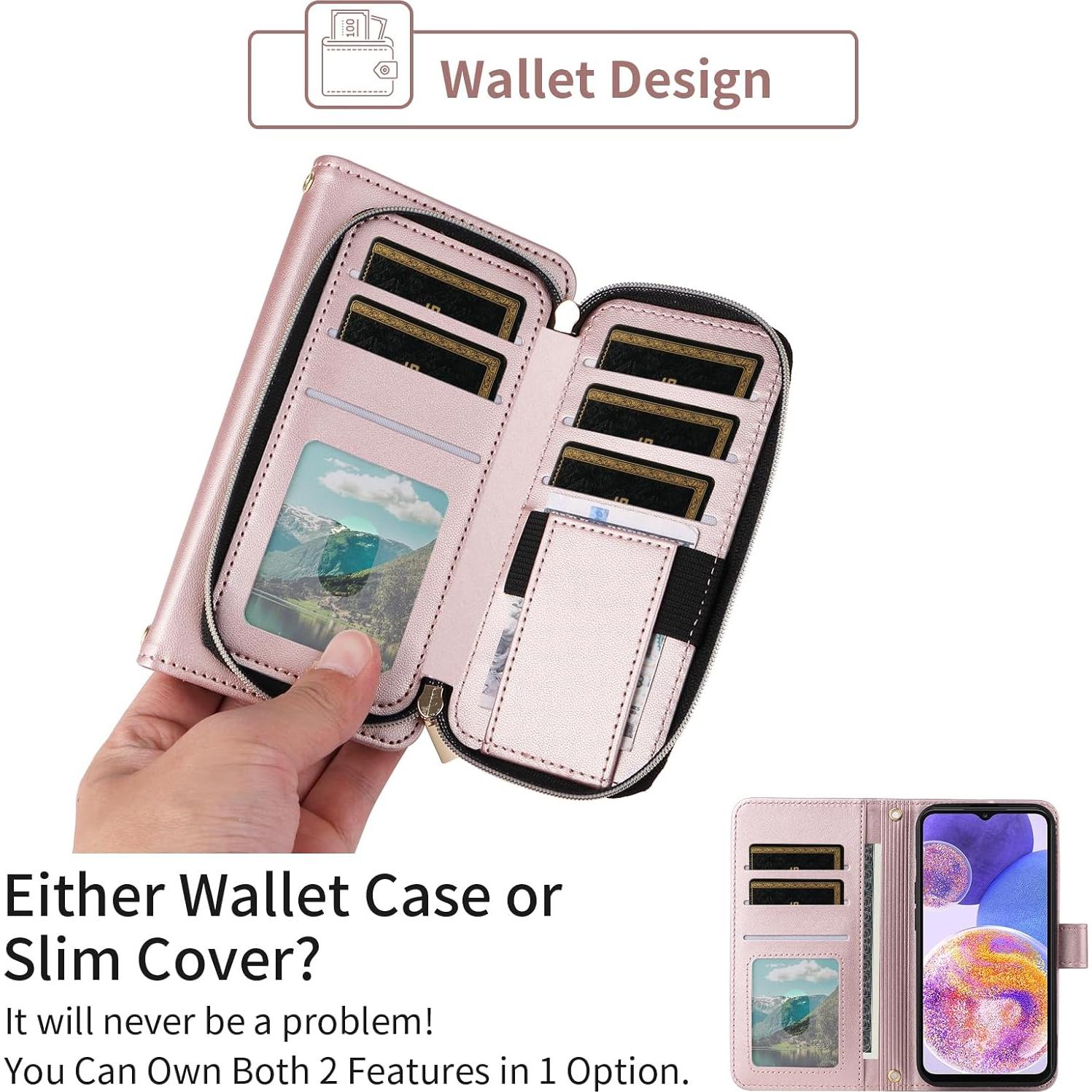 Funda Furiet para Samsung Galaxy A73 5G Rosa Oro con Correa