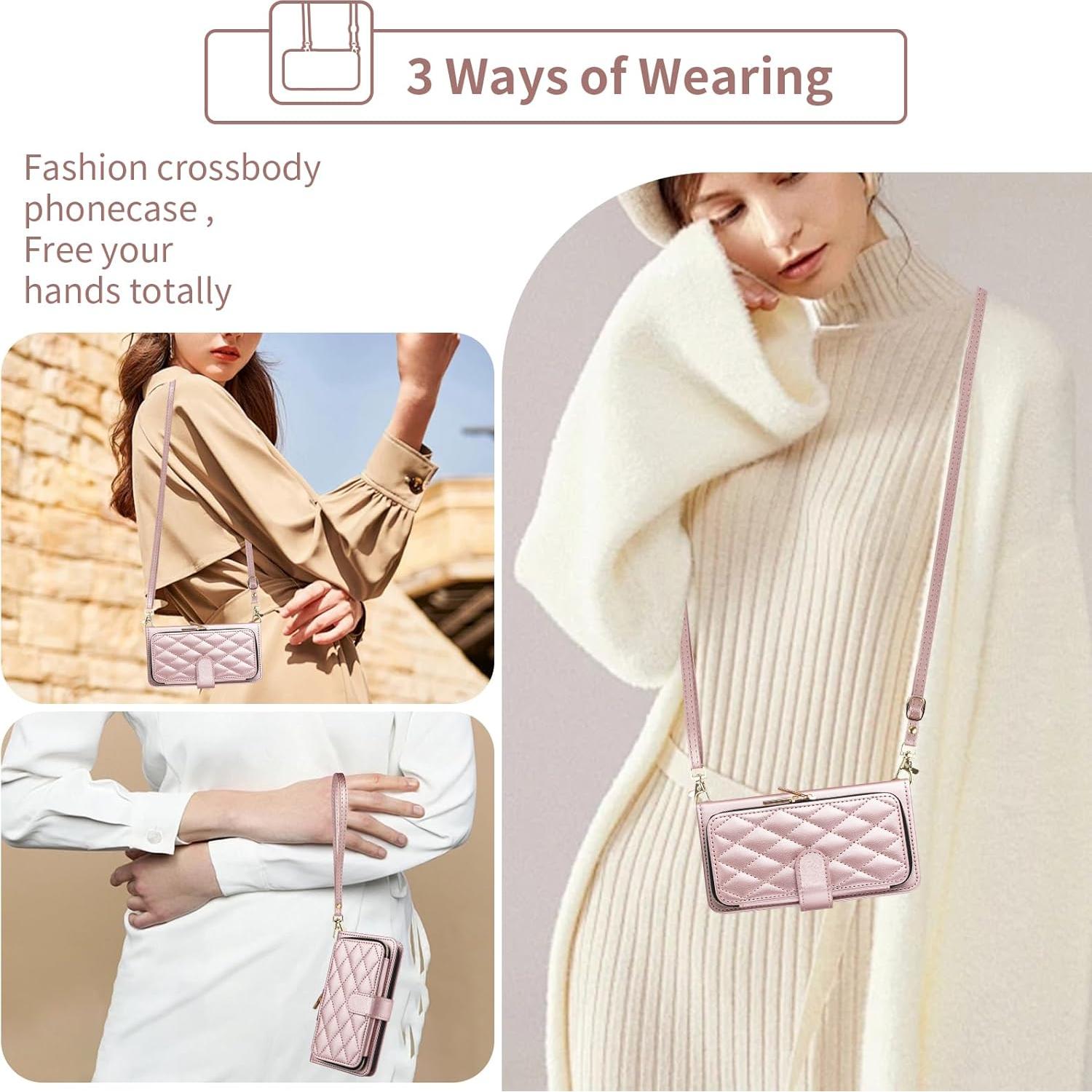 Funda Furiet para Samsung Galaxy A73 5G Rosa Oro con Correa