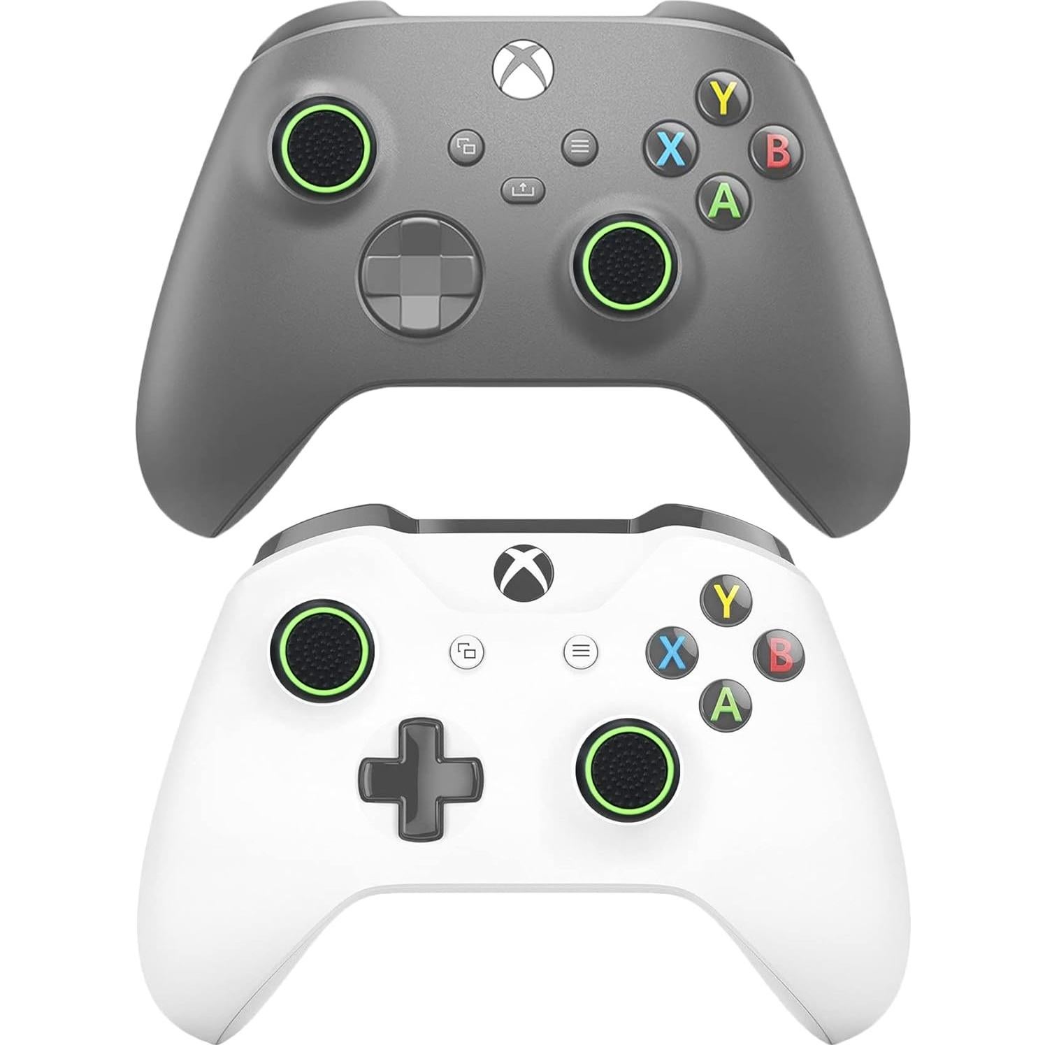 Performance Joystick Analog Stick Thumb Grips Set of 6 Compatible with PS5, PS4, Xbox Series X/S Xbox One, Switch Pro Controller Black & Green