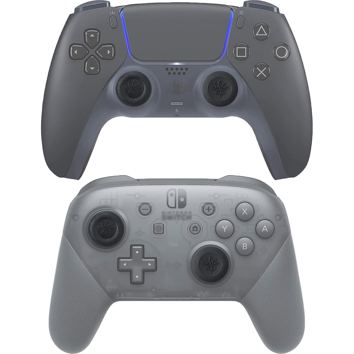 Performance Joystick Analog Stick Thumb Grips Set of 6 Compatible with PS5, PS4, Xbox Series X/S Xbox One, Switch Pro Controller Black & Green