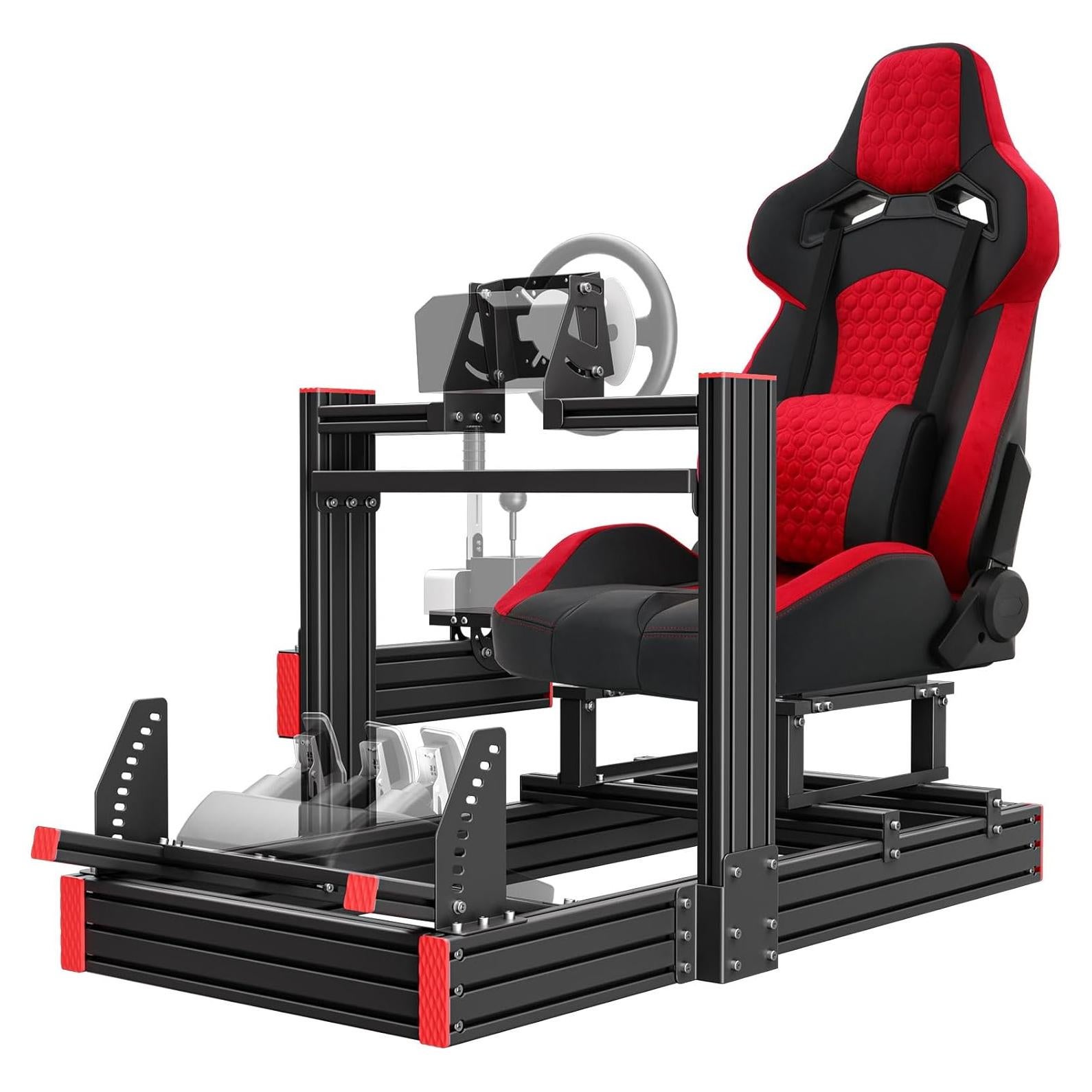 Soporte Simulador de Carreras Likeem Elite Ajustable Rojo