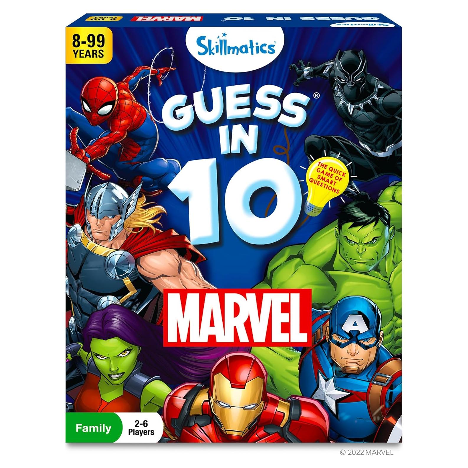 Skillmatics Adivina en 10 Marvel Juego de Cartas 2-6 Jugadores