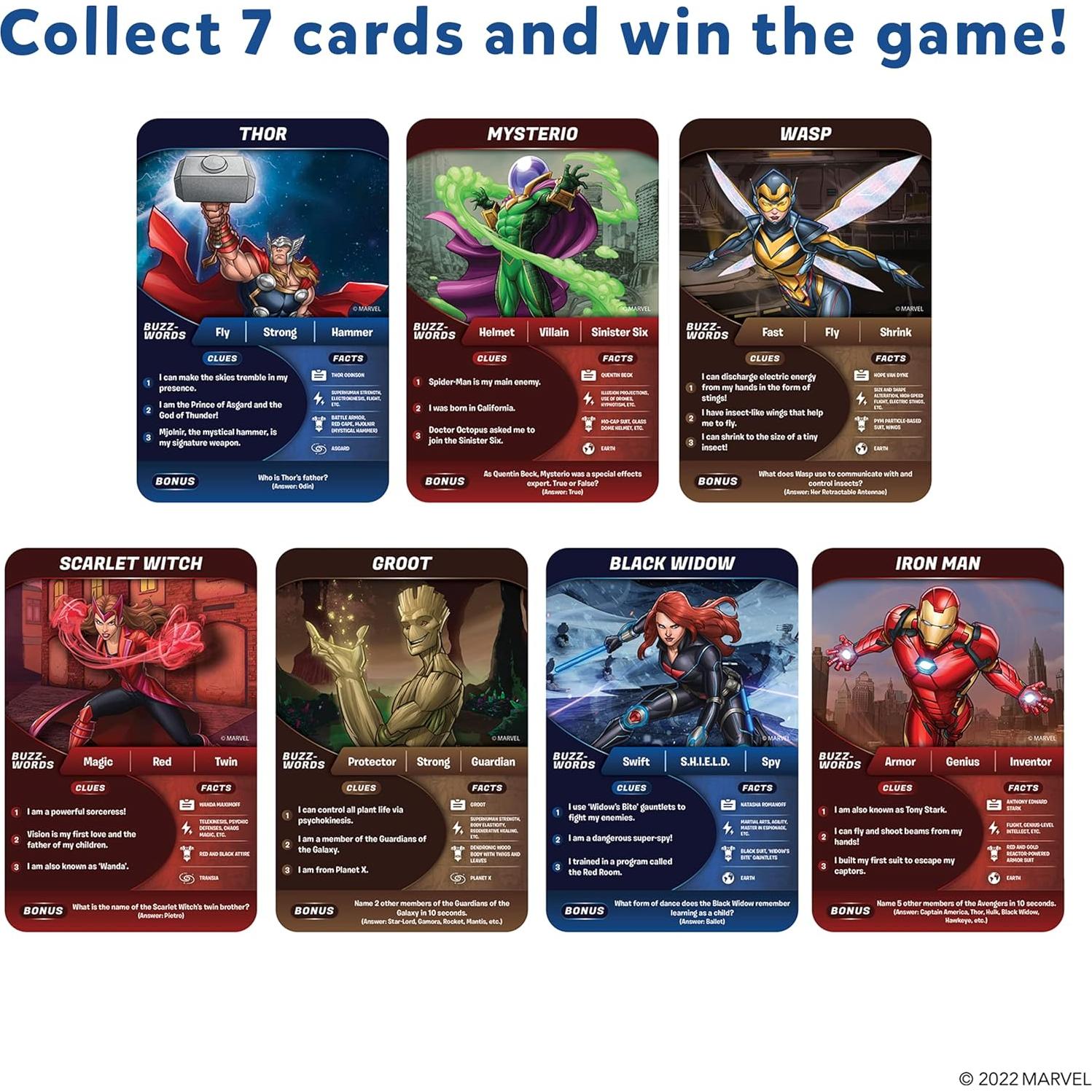 Skillmatics Adivina en 10 Marvel Juego de Cartas 2-6 Jugadores