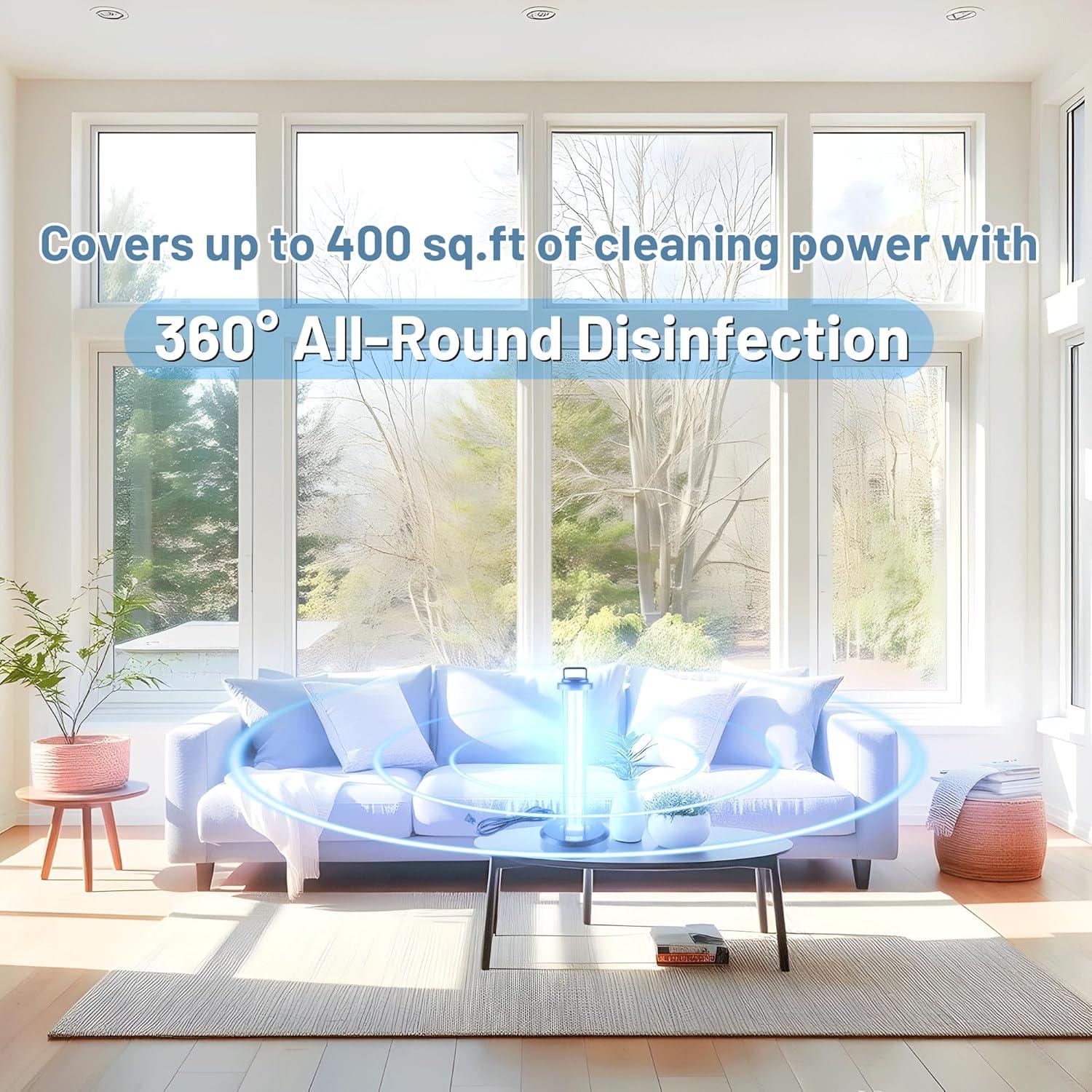 Luz Desinfectante UV-C Coospider 38W con Control Remoto