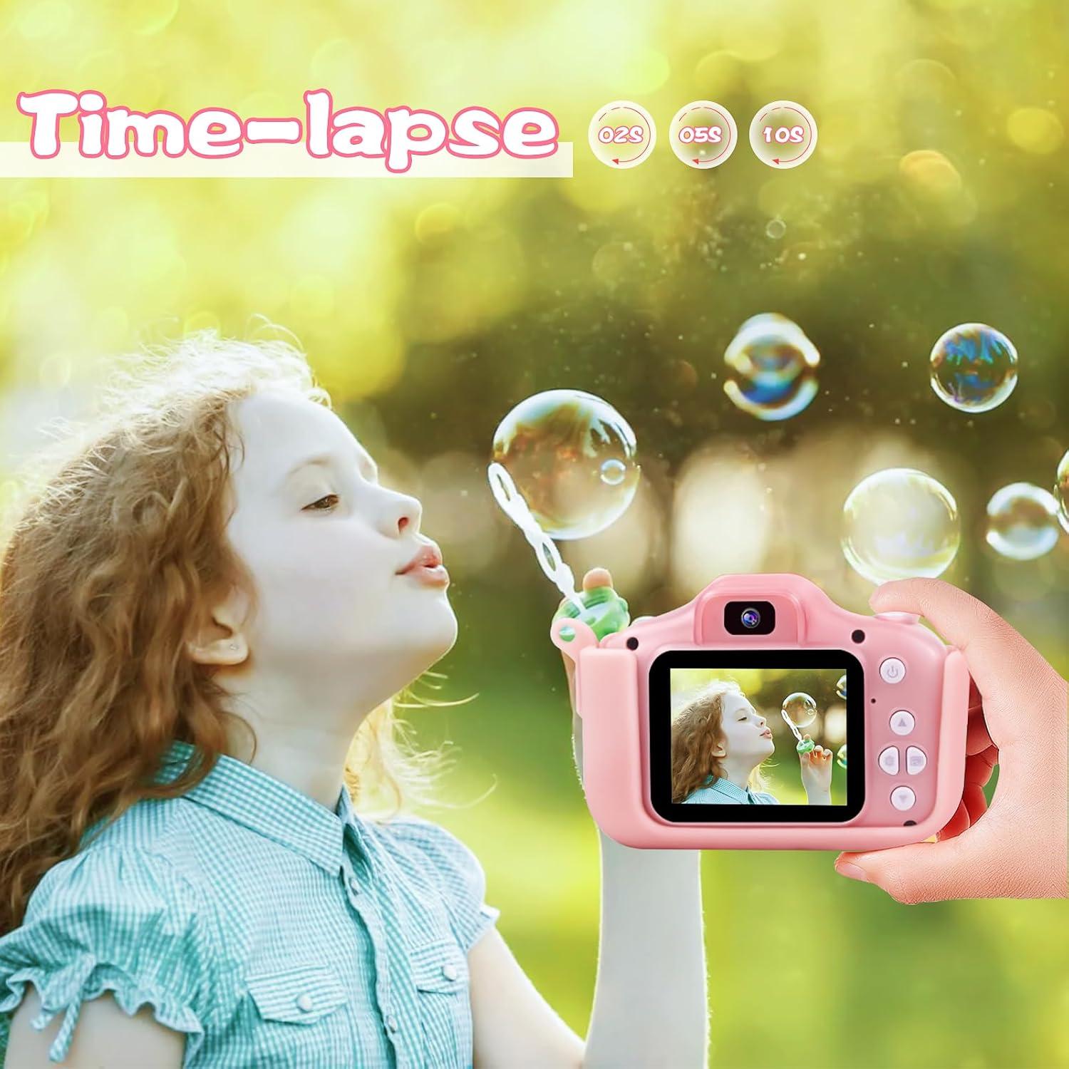 Cámara PROGRACE K1 para Niños - Rosa Unicornio, 12 MP