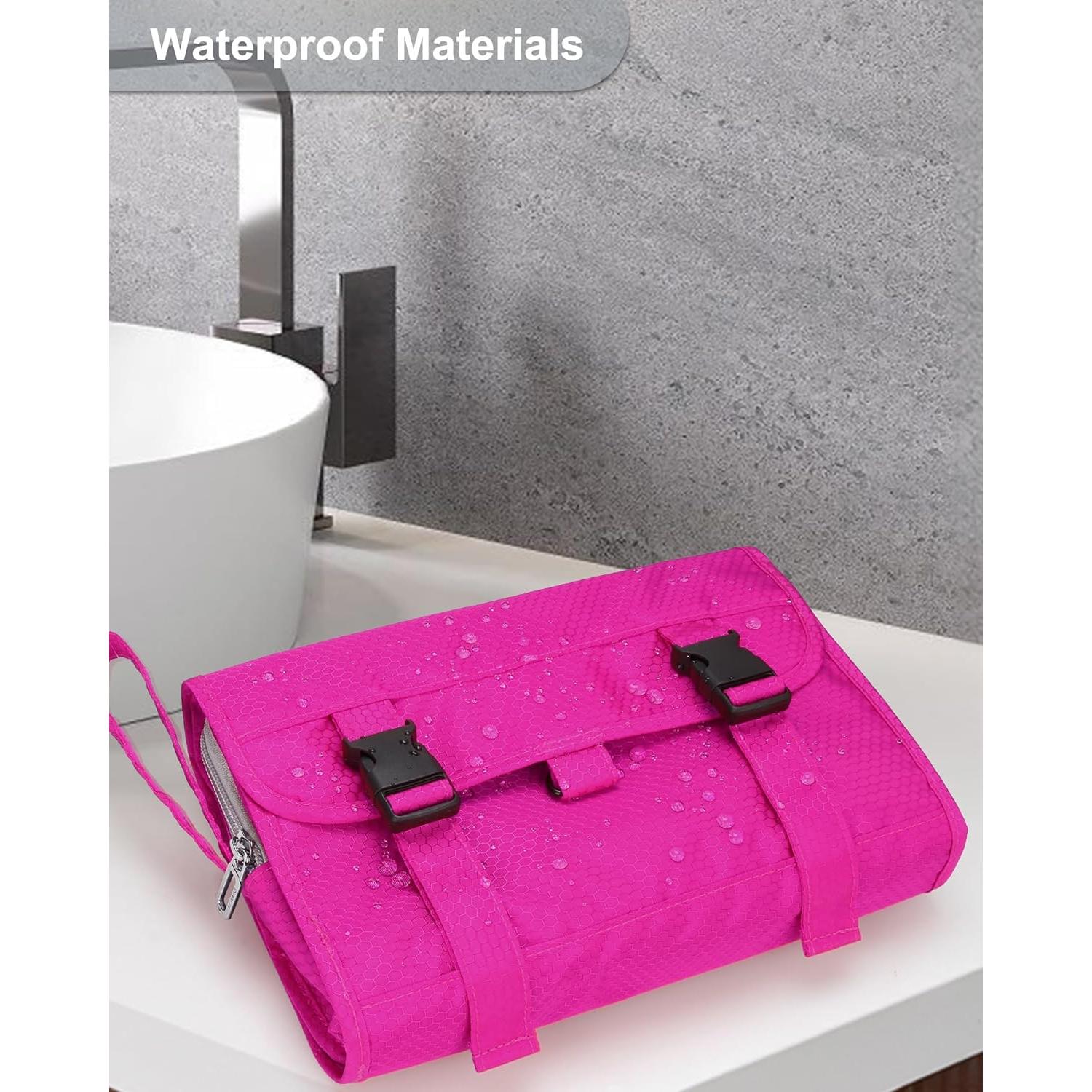 Bolsa de Aseo Colgante Relavel Rosa Intenso Gran Capacidad