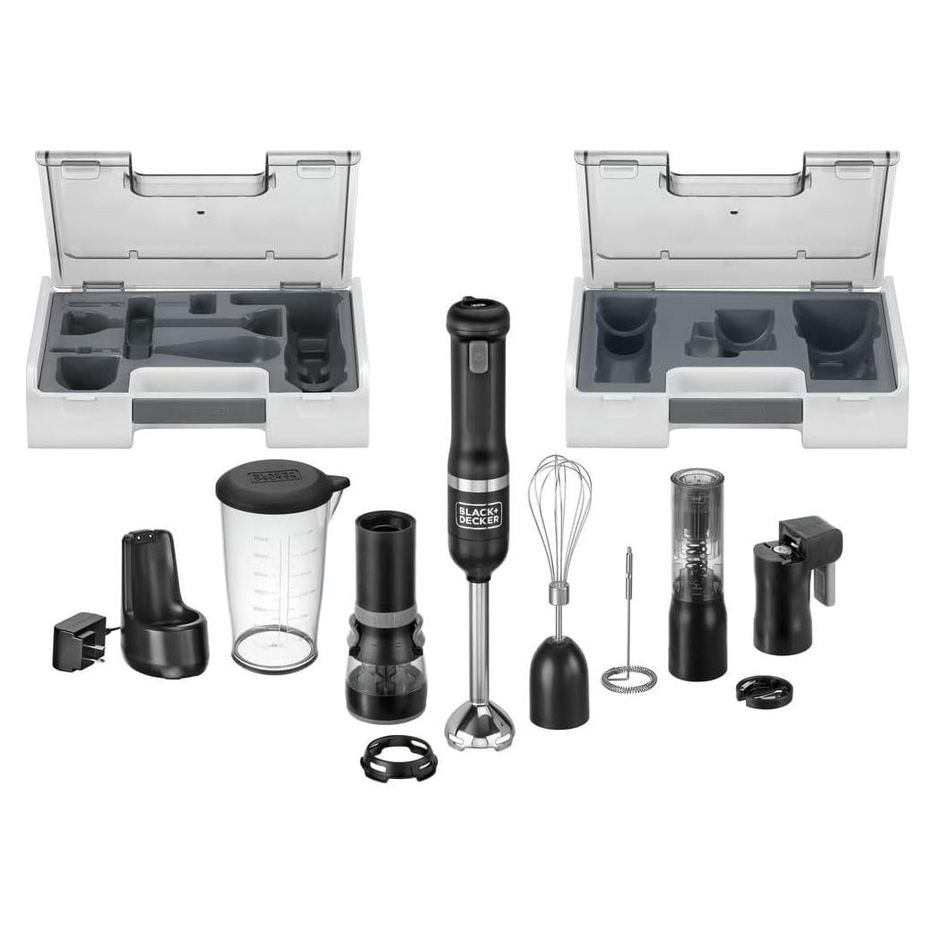 Batidora de Mano Inalámbrica BLACK+DECKER 6 en 1, Negro