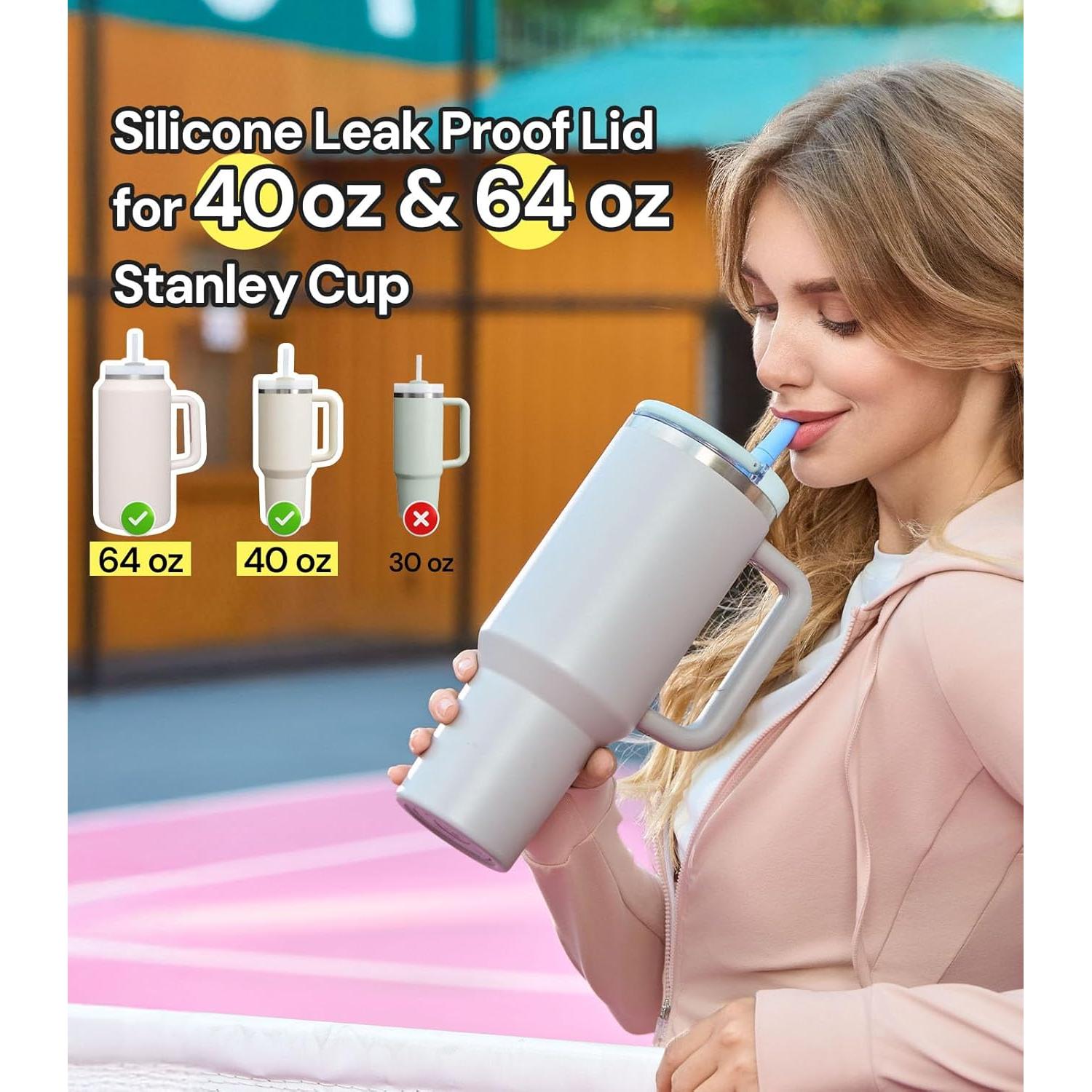 Paquete de 2 Tapas Flip a Prueba de Fugas Lanyioud 40 oz