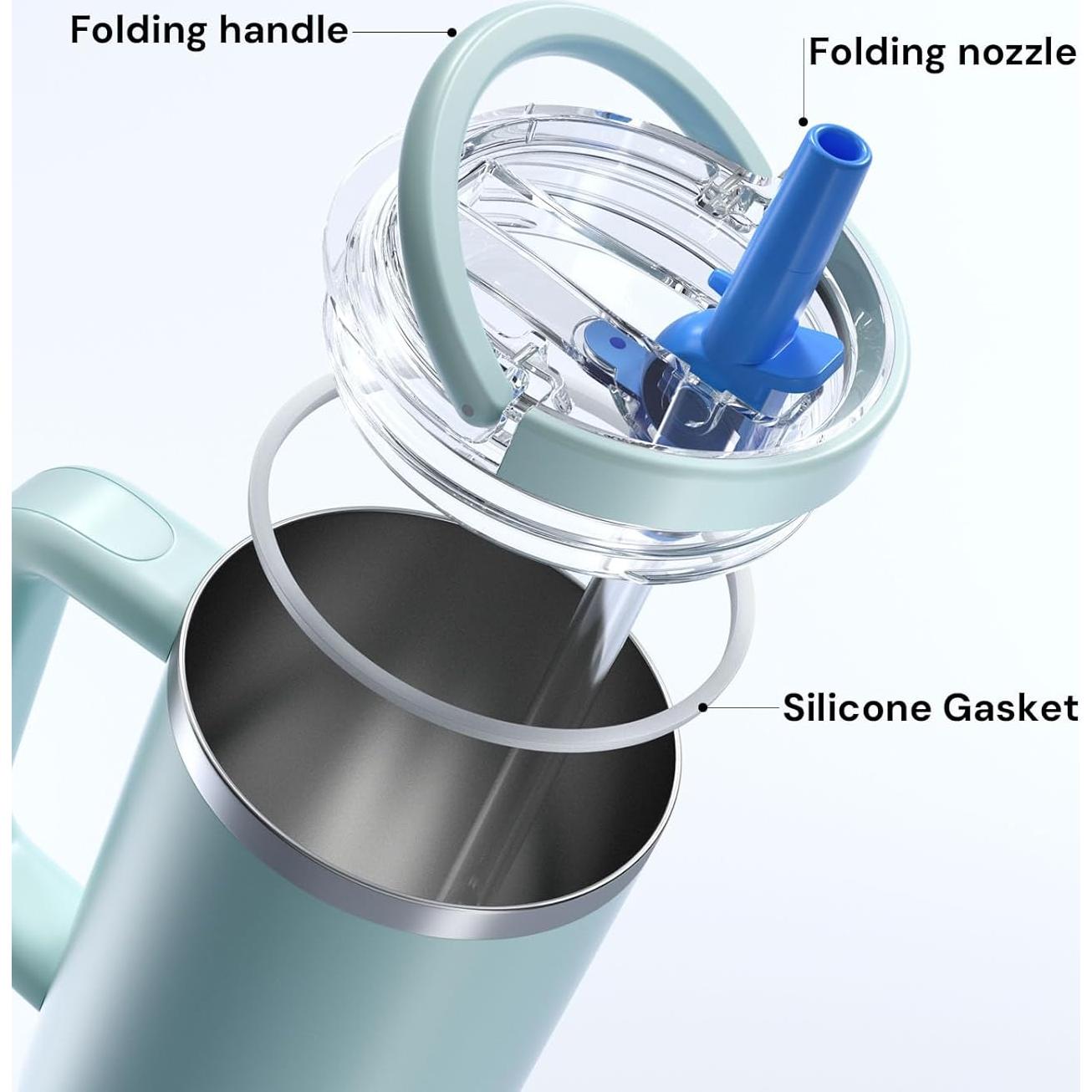 Paquete de 2 Tapas Flip a Prueba de Fugas Lanyioud 40 oz