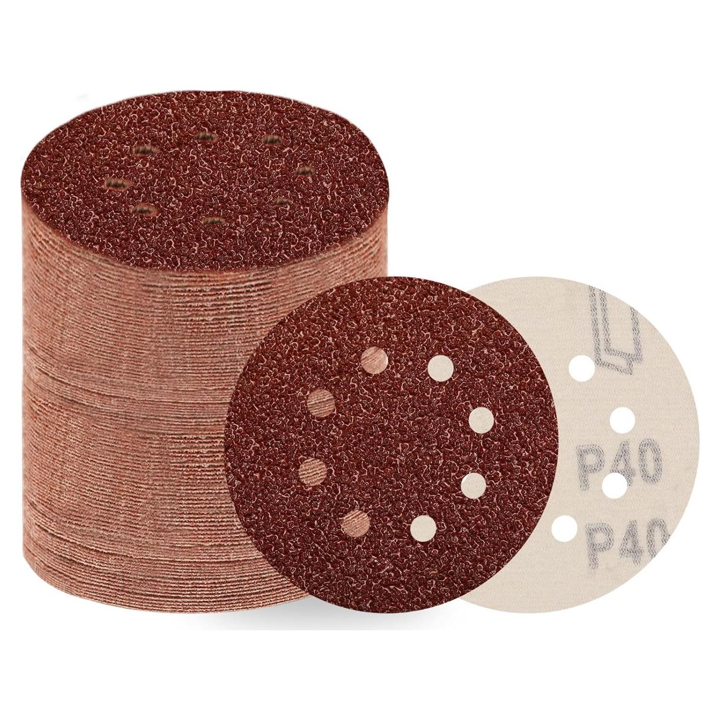 Discos de Lijado 40 Granos Szarint 12.7 cm 100 Pcs Adhesivos