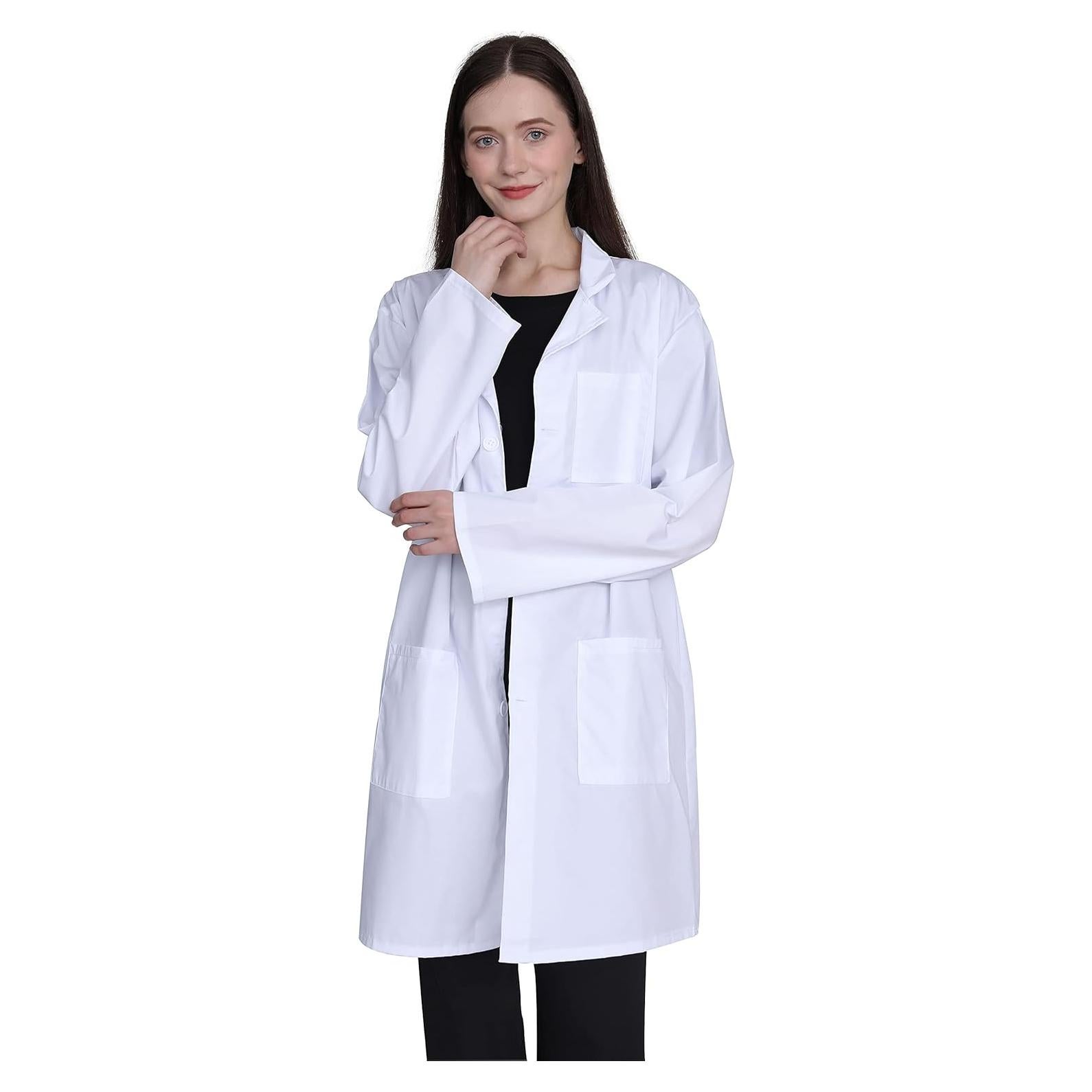 Bata de laboratorio GOQUCHEP para mujer XL blanca