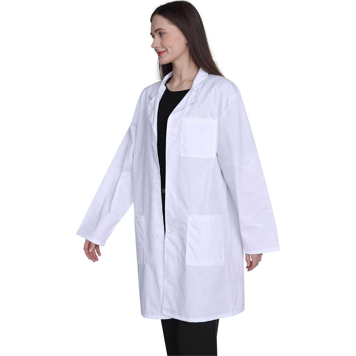 Bata de laboratorio GOQUCHEP para mujer XL blanca