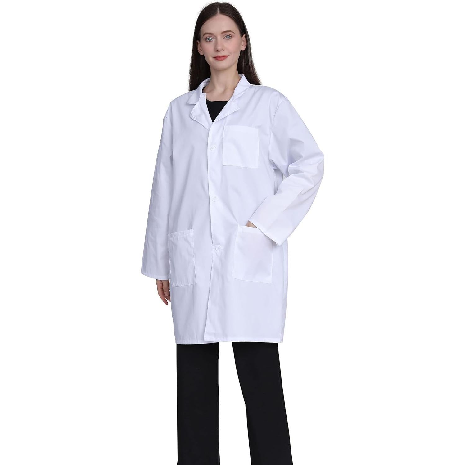 Bata de laboratorio GOQUCHEP para mujer XL blanca