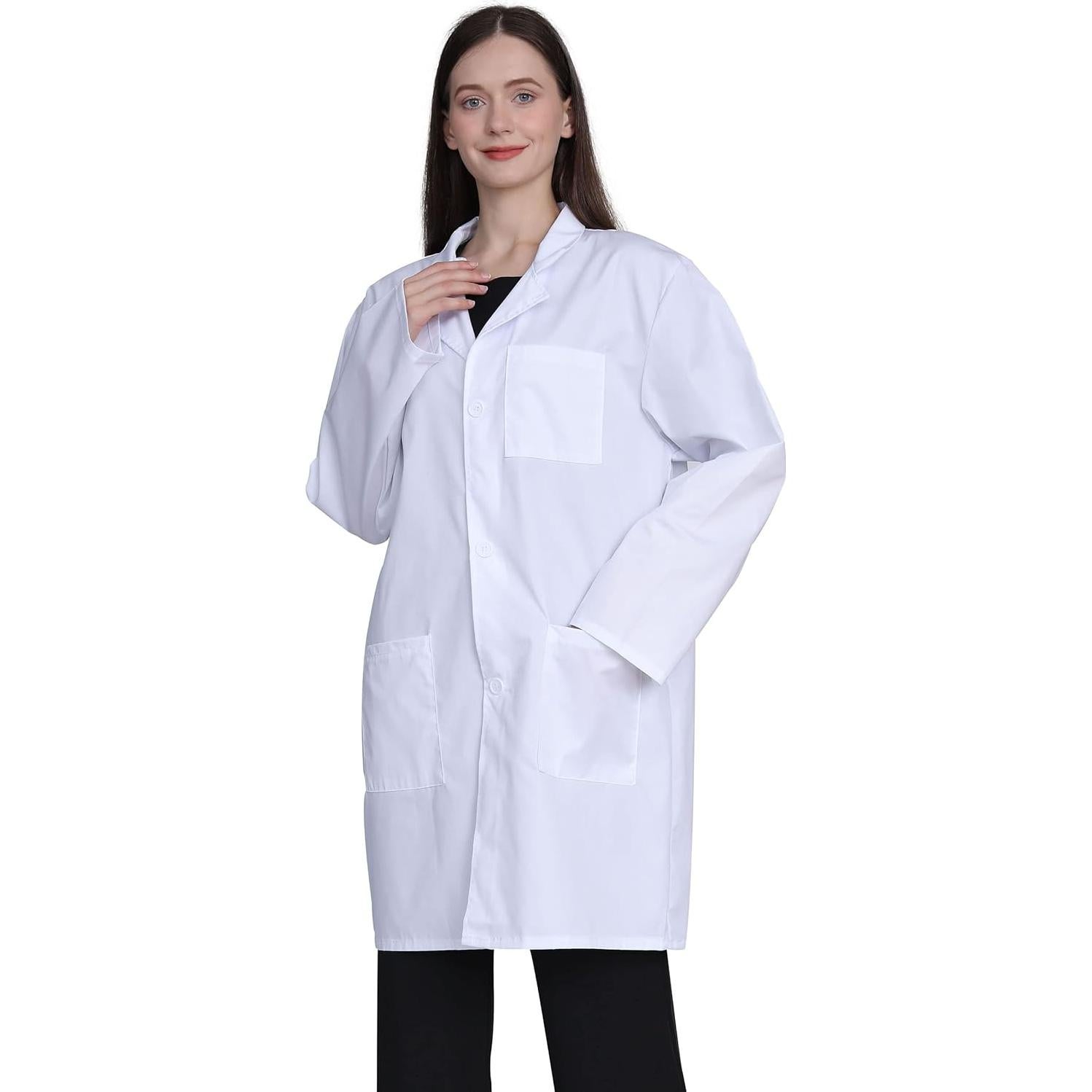 Bata de laboratorio GOQUCHEP para mujer XL blanca