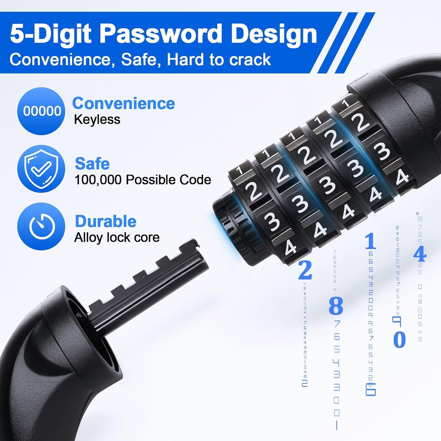 Candado de Cadena NDakter 2.62m Antirrobo Reajustable