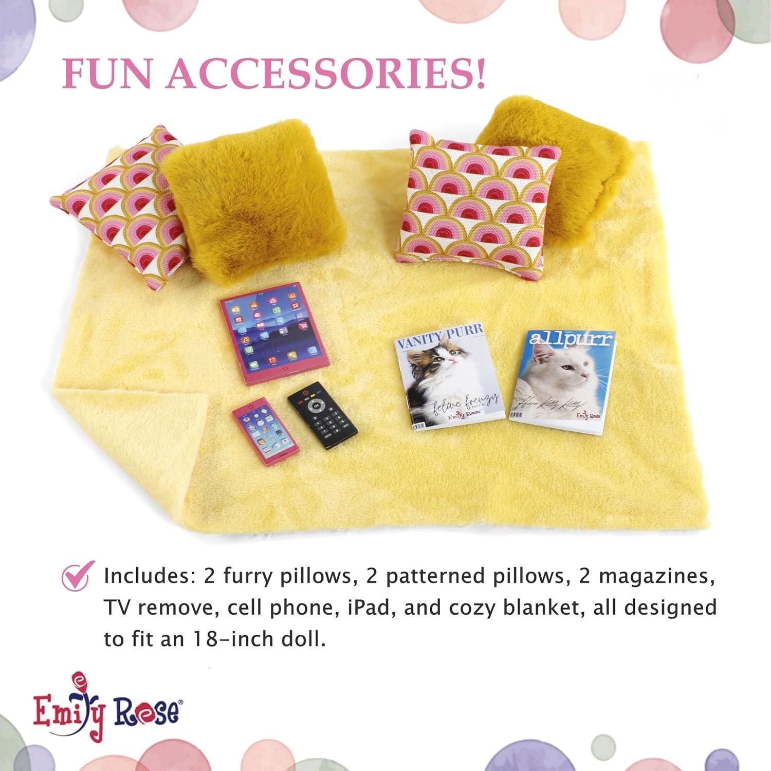 Conjunto de Muebles de Sala para Muñecas Emily Rose 18"