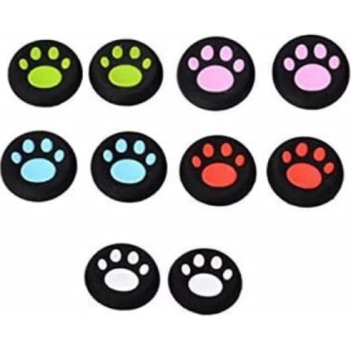 Silicone Thumb Grip Cap Cover Thumbstick Joystick for Sony PS3 PS4 PS2 Xbox One Xbox 360 Xbox One X S PS4 Pro Slim Cat Print (10 PCS)