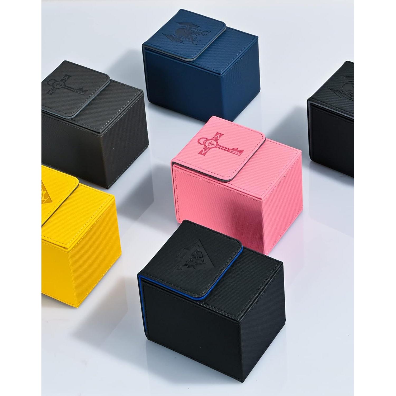 Caja de Barajas ZLCA para MTG y YuGiOh, 100+ Cartas, Negro