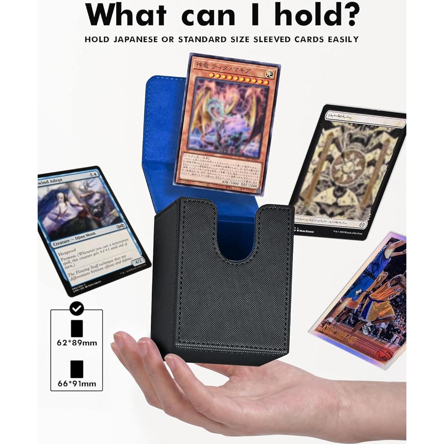 Caja de Barajas ZLCA para MTG y YuGiOh, 100+ Cartas, Negro