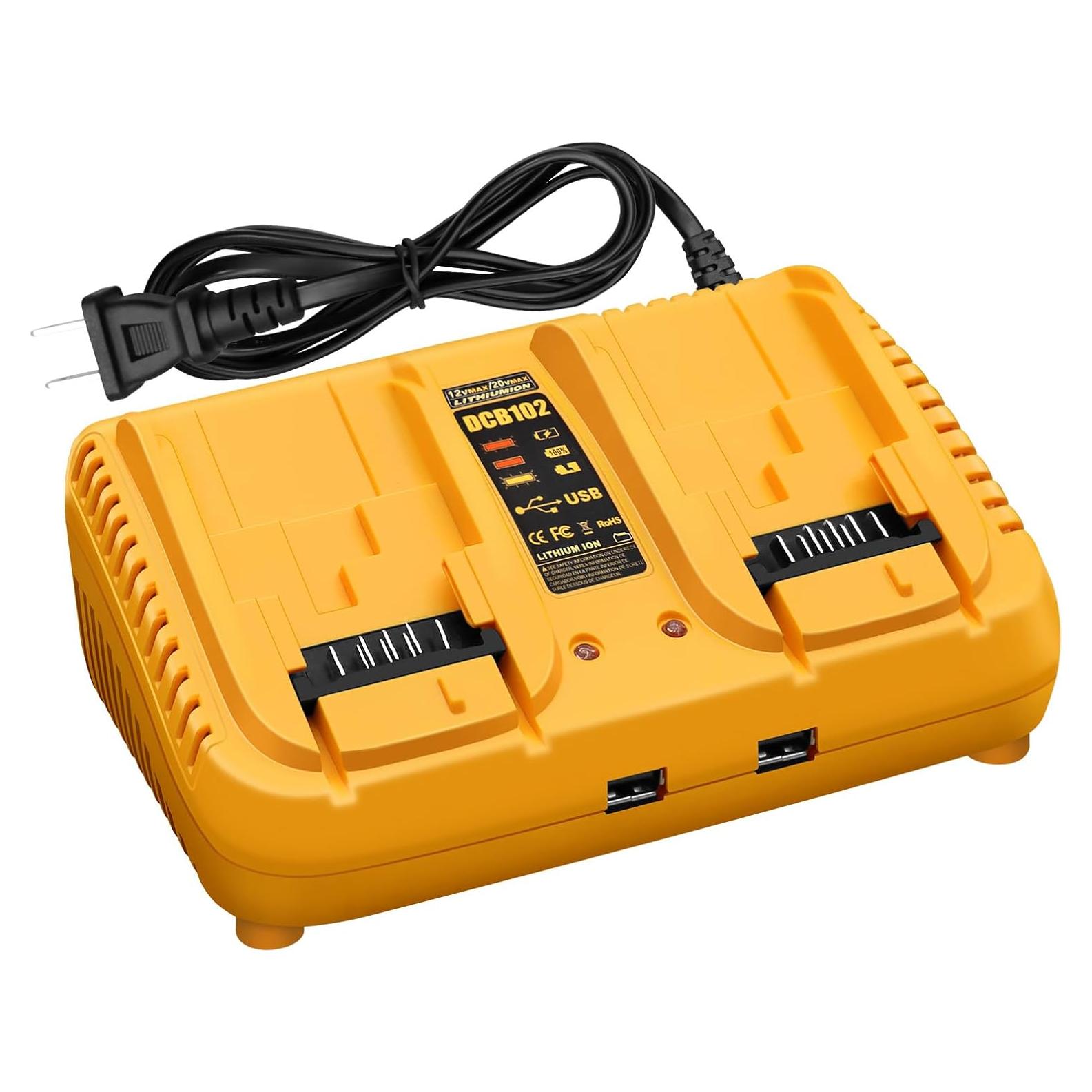 Cargador Rápido HSYFUNA DCB102 para Batería Dewalt 12V-20V-60V