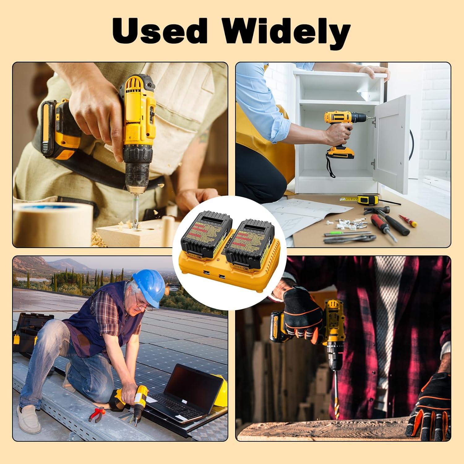 Cargador Rápido HSYFUNA DCB102 para Batería Dewalt 12V-20V-60V