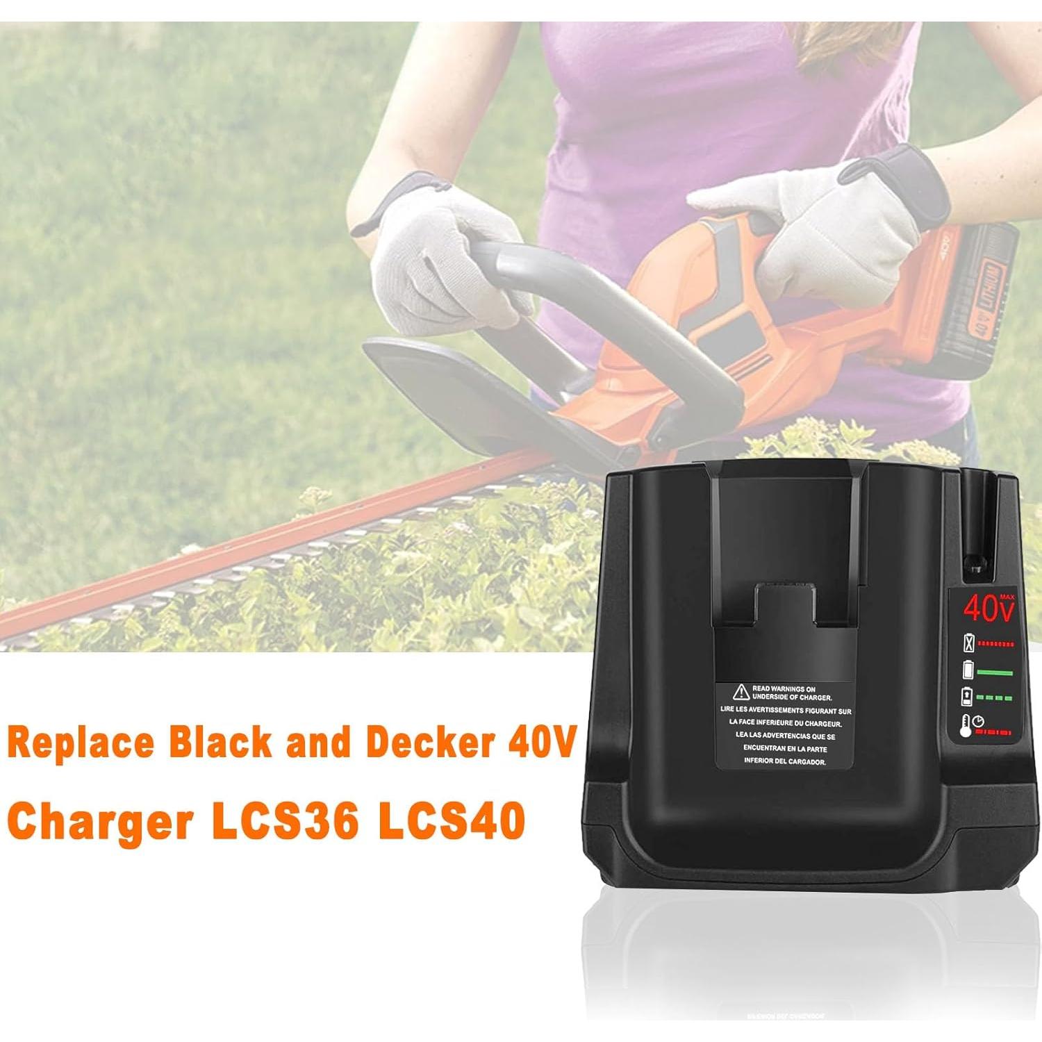 Cargador Rápido LCS40 DYCAFYY 36V/40V para Black+Decker