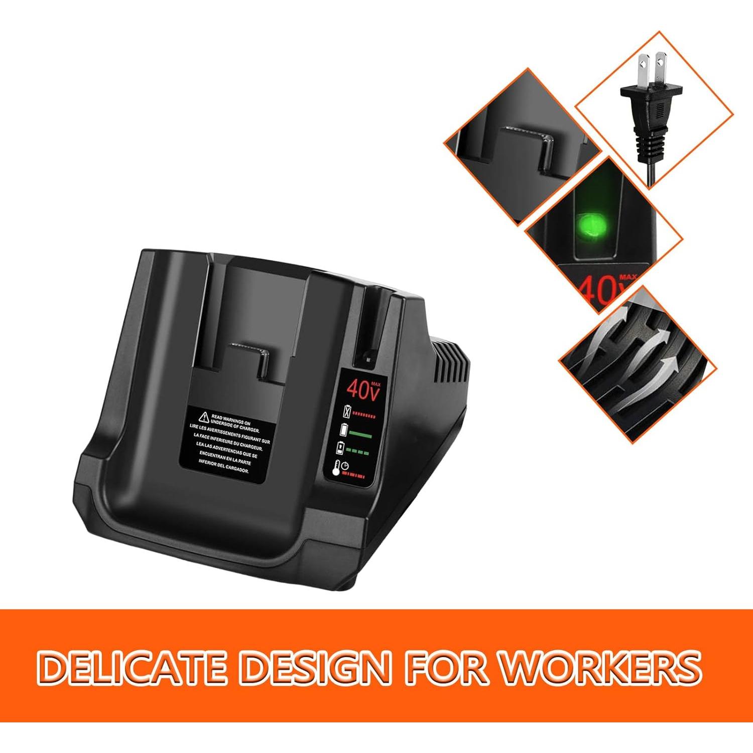 Cargador Rápido LCS40 DYCAFYY 36V/40V para Black+Decker