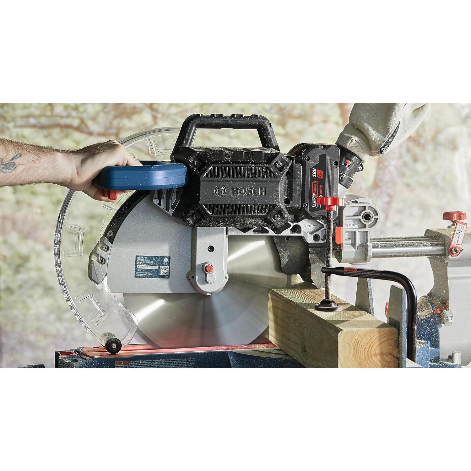 BOSCH GCM18V-12SDN14 PROFACTOR™ 18V 12 In. Dual-Bevel Slide Miter Saw Kit with (1) CORE18V® 8 Ah High Power Battery