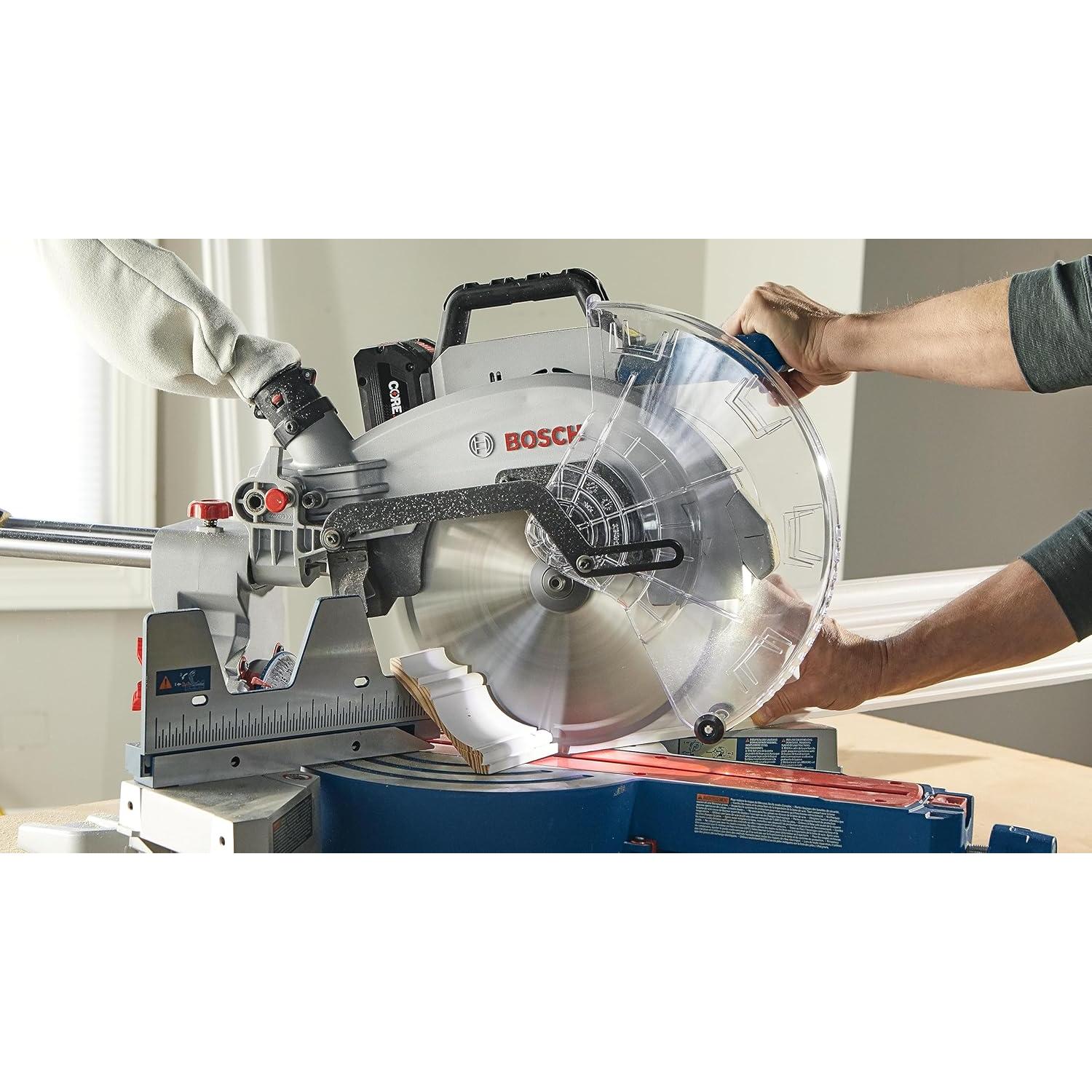 BOSCH GCM18V-12SDN14 PROFACTOR™ 18V 12 In. Dual-Bevel Slide Miter Saw Kit with (1) CORE18V® 8 Ah High Power Battery