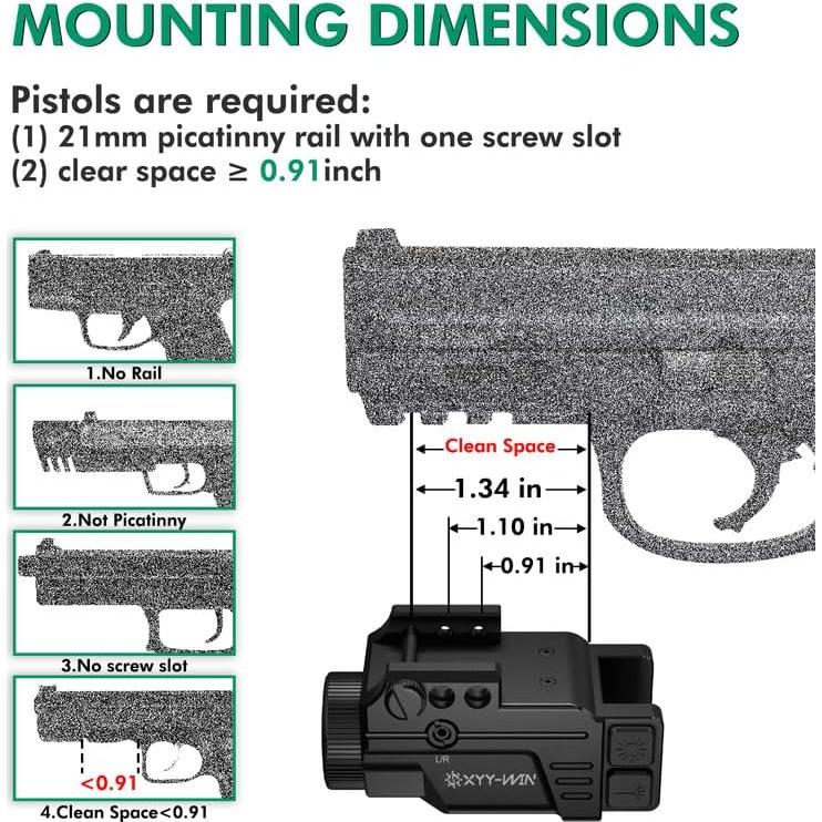 Combo Luz Láser 600 Lúmenes Taurus G2c G3C Verde