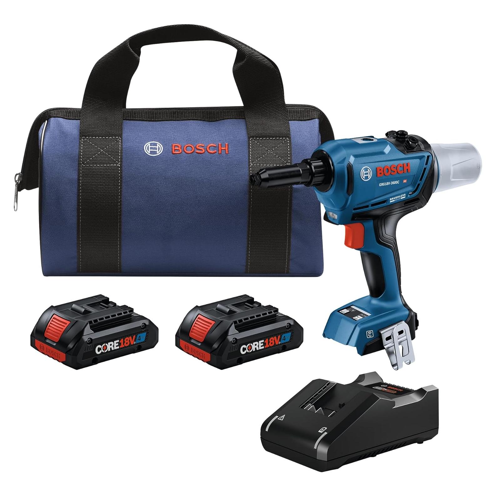 Herramienta de Remaches Bosch GRG18V-3600C 18V con 2 Baterías 4Ah