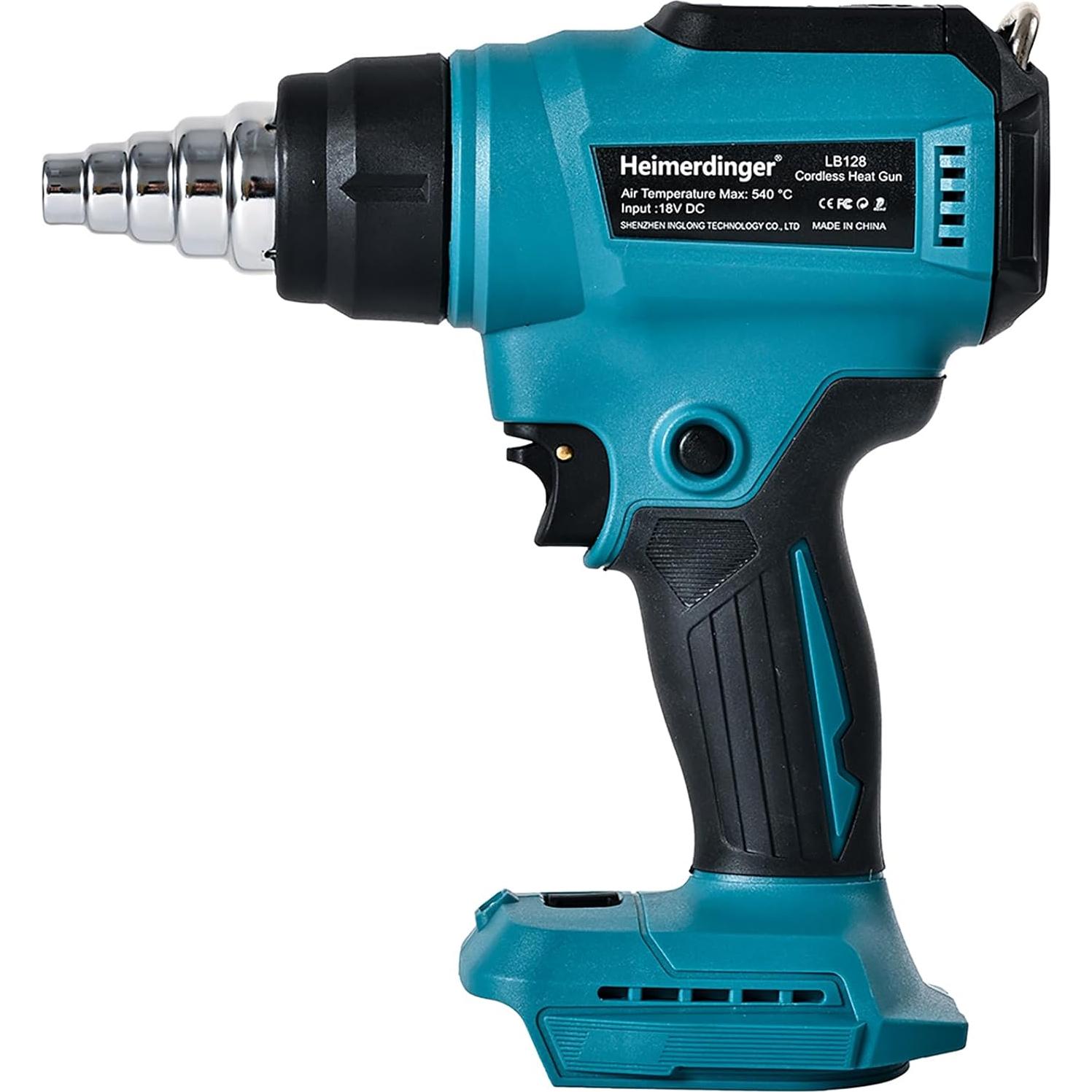 Pistola de Calor Inalámbrica Heimerdinger 18V Temperatura Variable