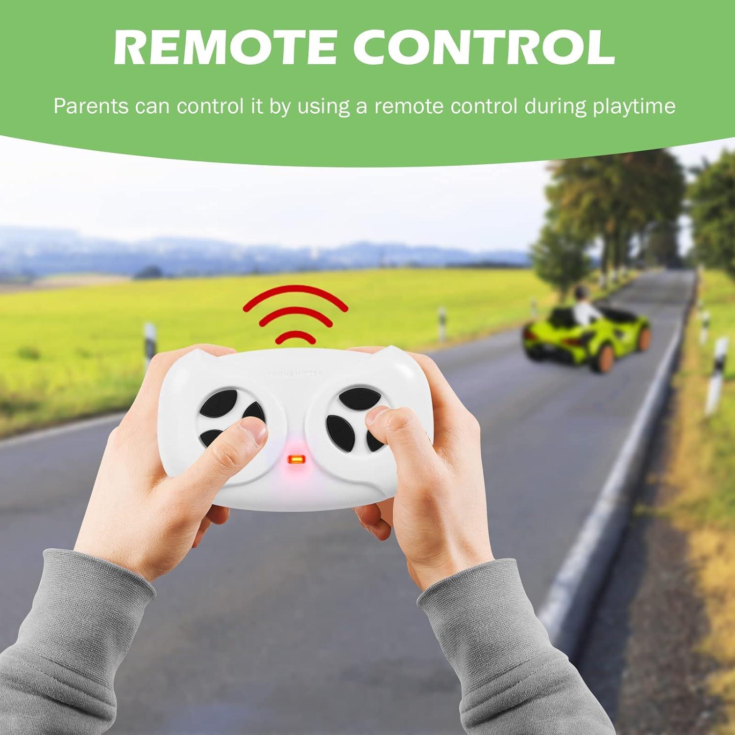 Coche de Paseo Eléctrico INFANS Lamborghini Sian Verde 12V