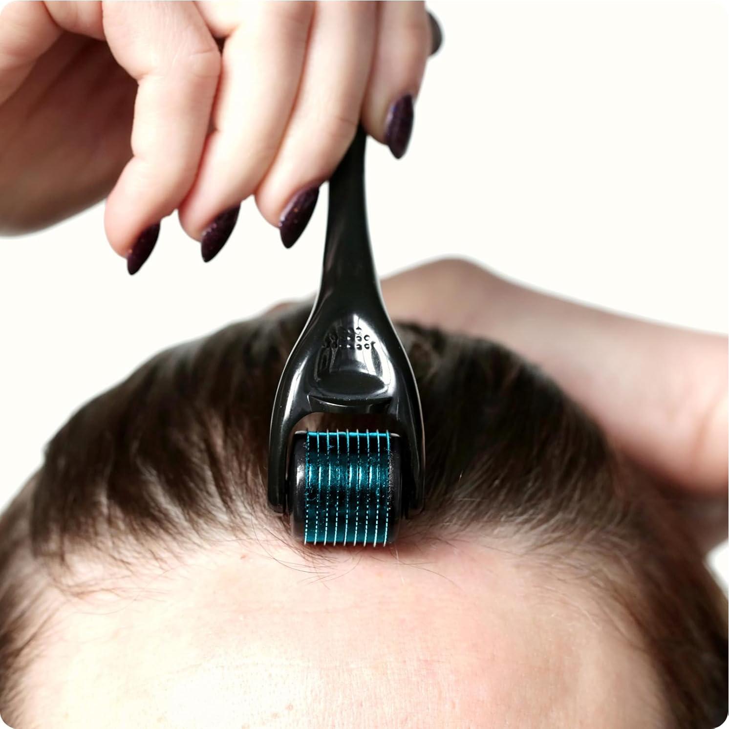 Rodillo Derma RoselynBoutique 0.25mm Agujas Titanio Facial y Cabello